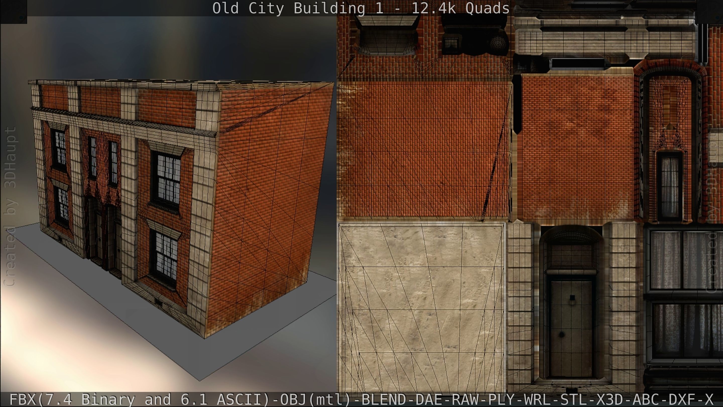 Old City Building 1 Low-poly 3D model_132