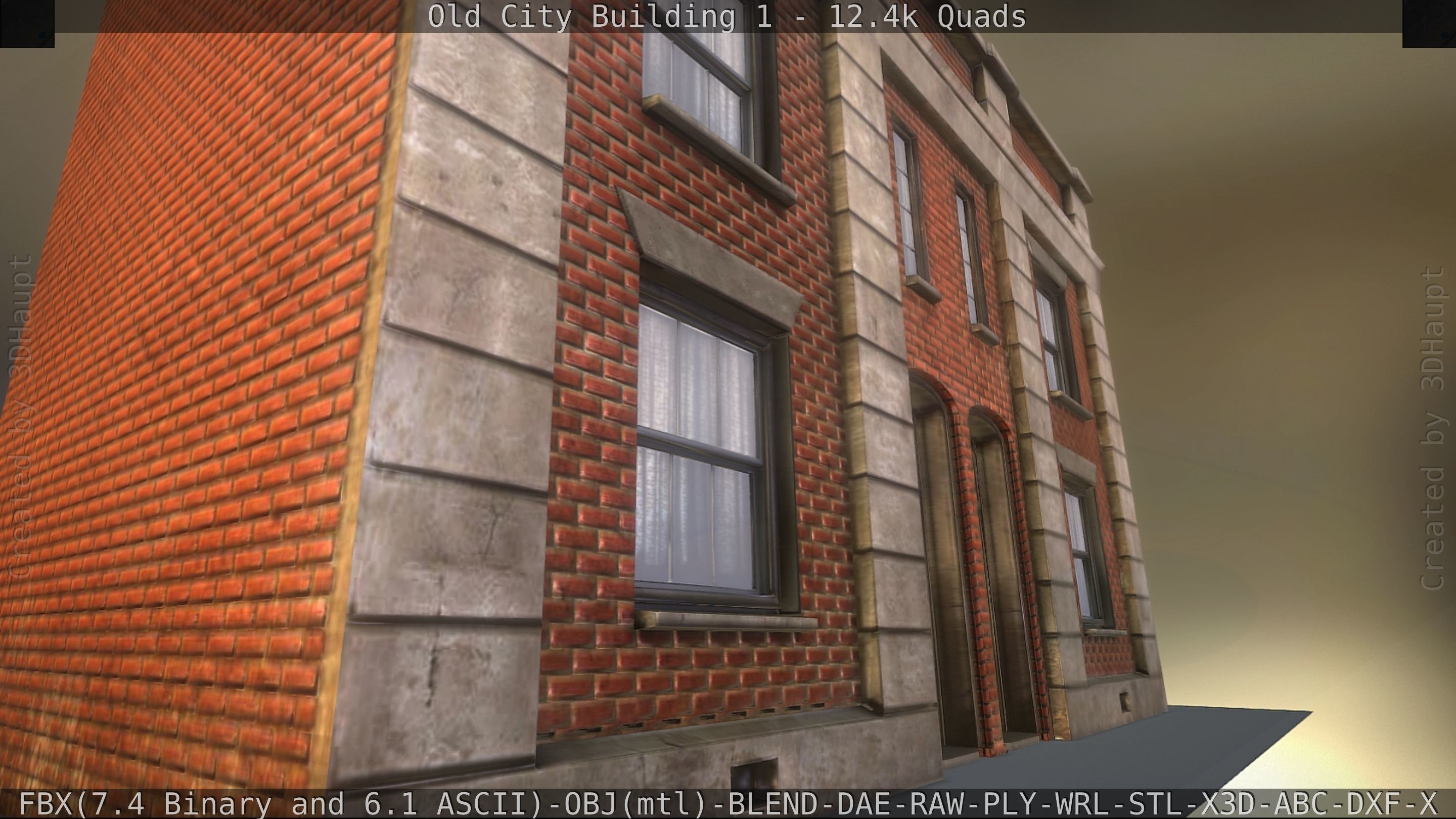 Old City Building 1 Low-poly 3D model_211