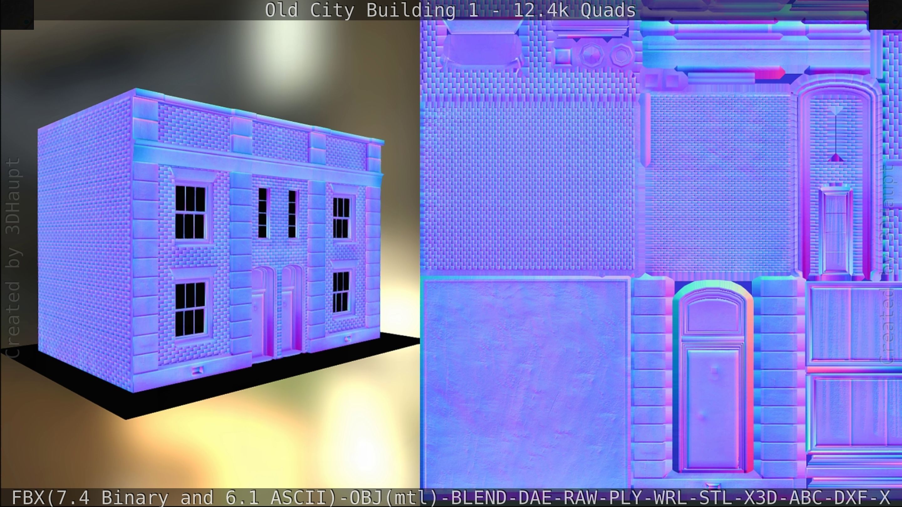 Old City Building 1 Low-poly 3D model_164