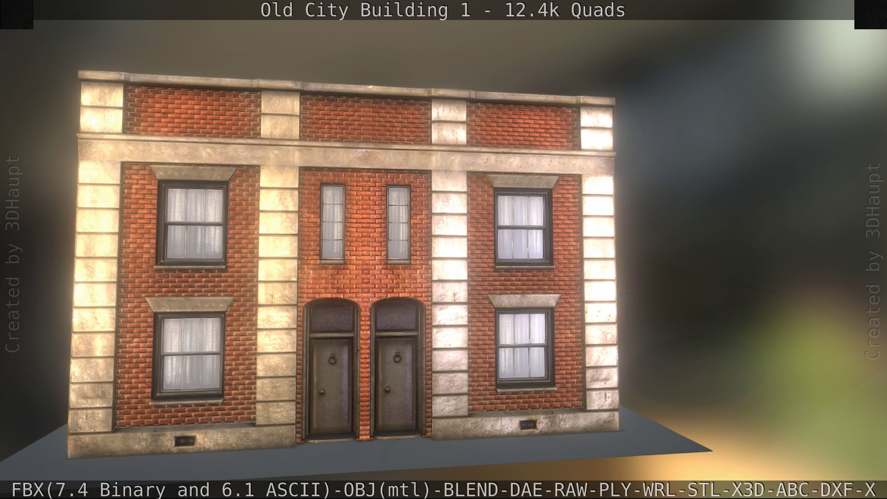 Old City Building 1 Low-poly 3D model_10