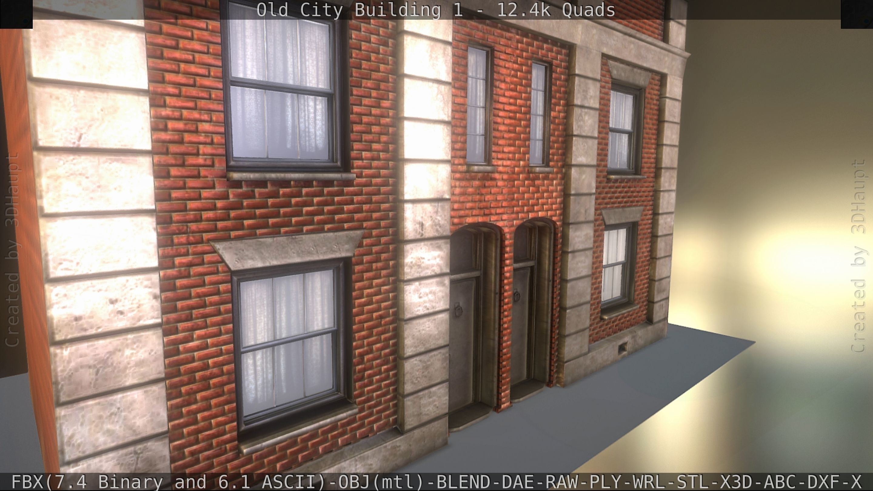 Old City Building 1 Low-poly 3D model_34