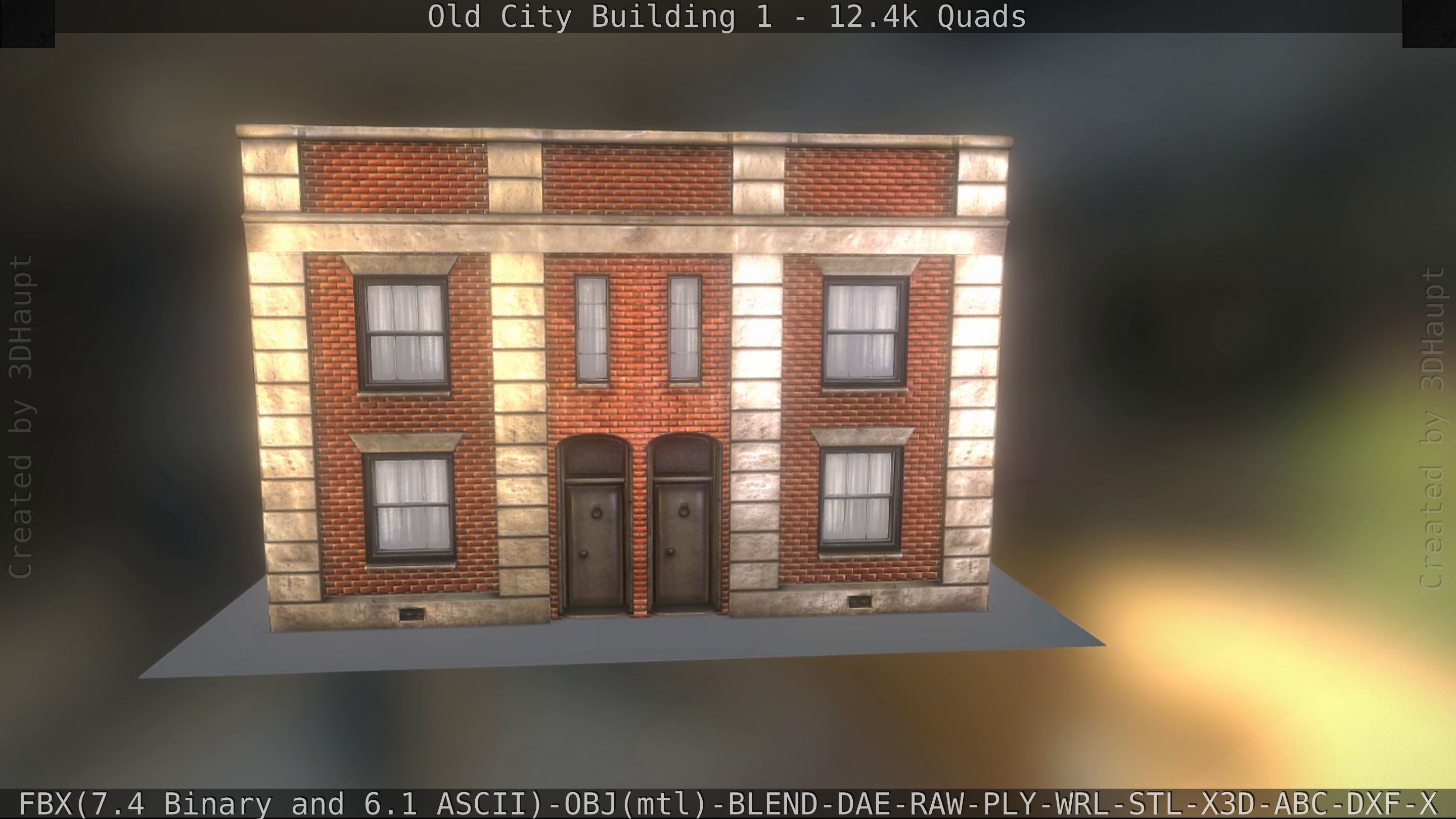 Old City Building 1 Low-poly 3D model_50