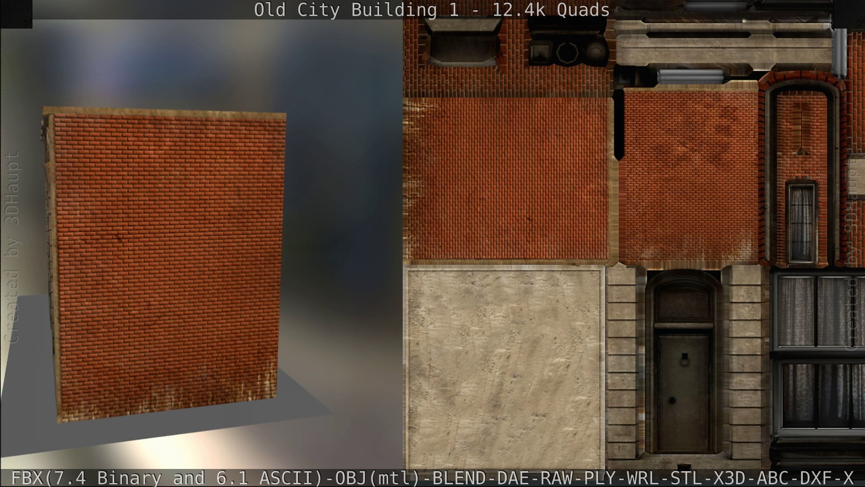 Old City Building 1 Low-poly 3D model_127