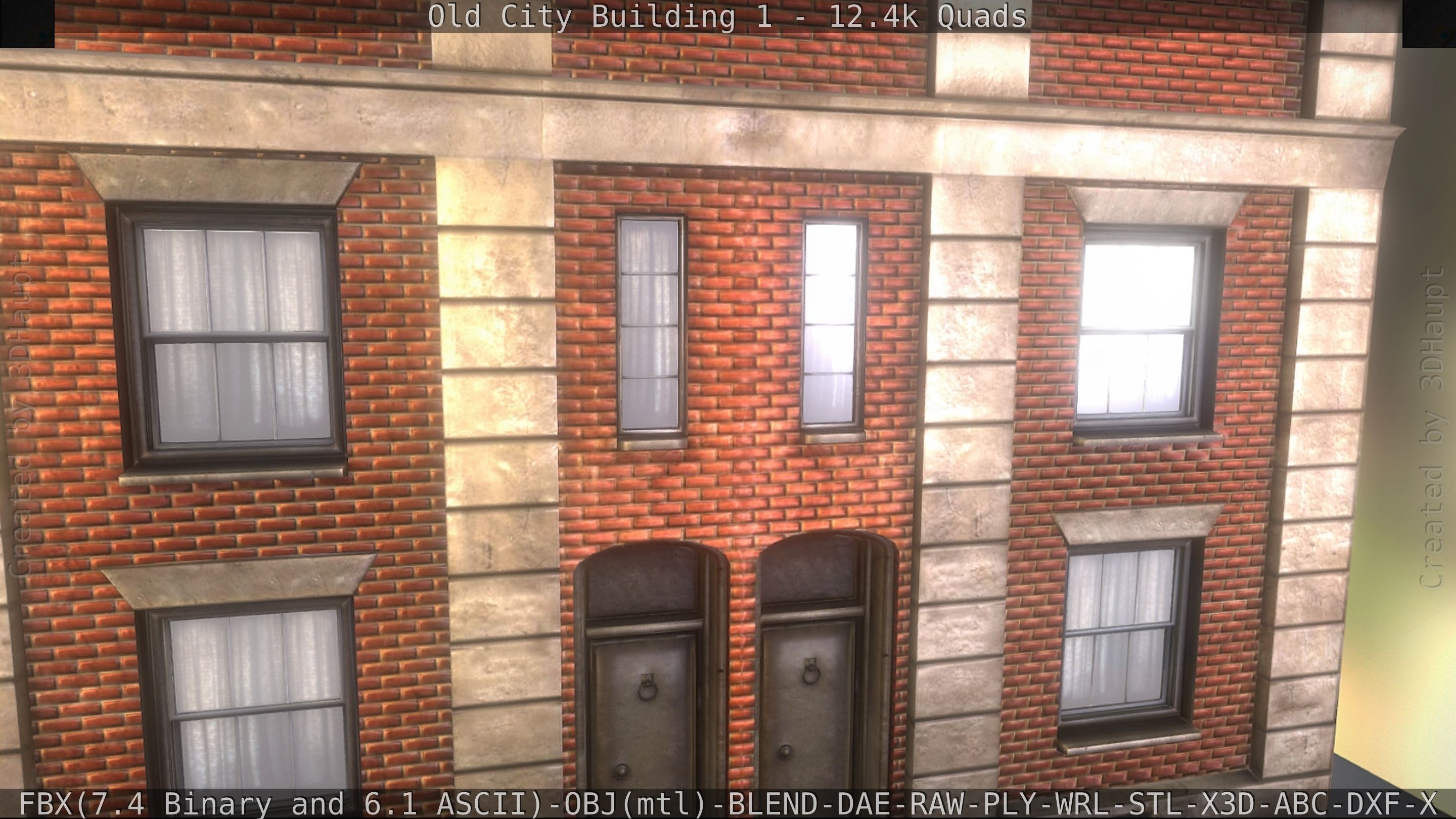 Old City Building 1 Low-poly 3D model_20