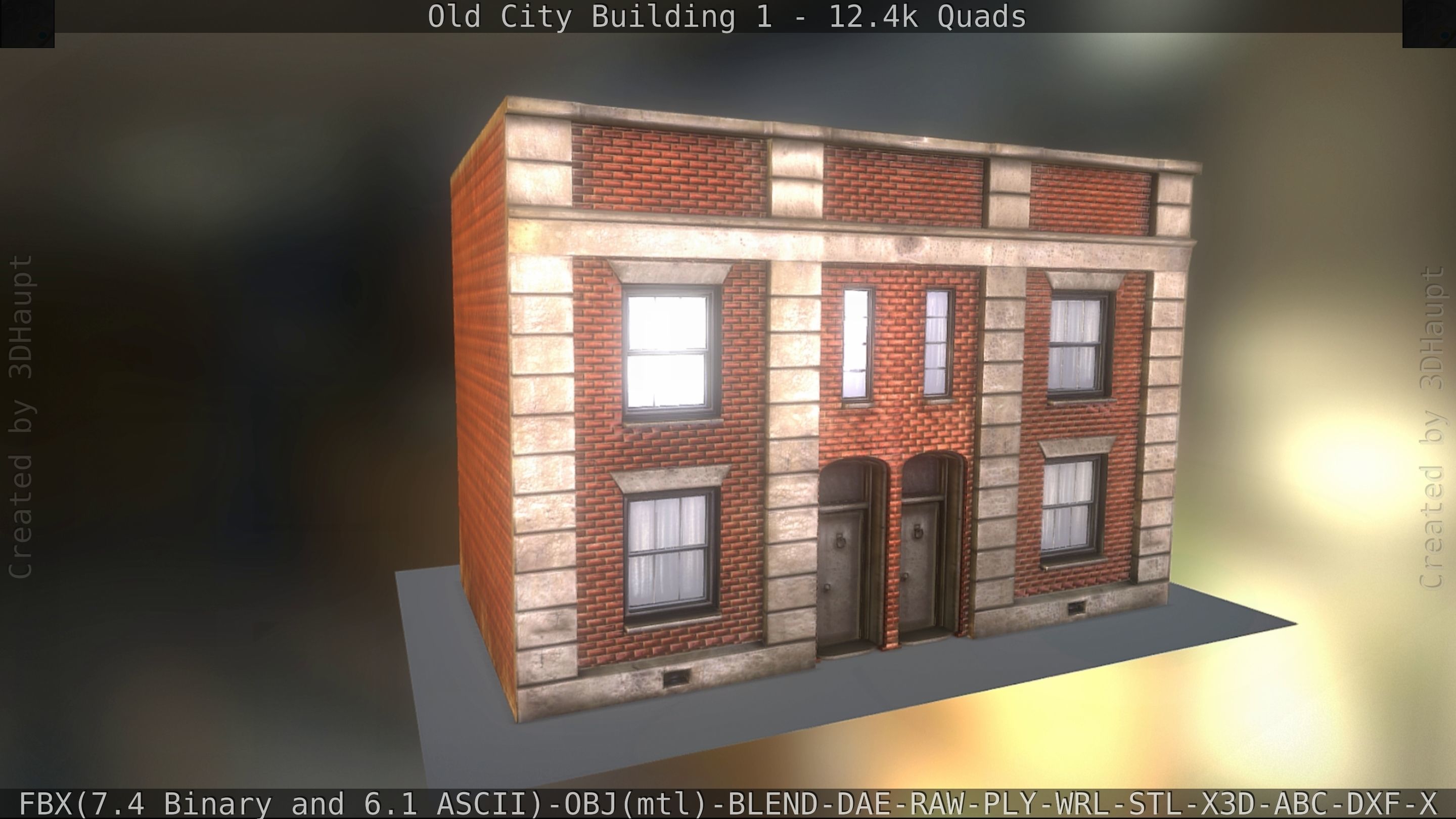 Old City Building 1 Low-poly 3D model_183