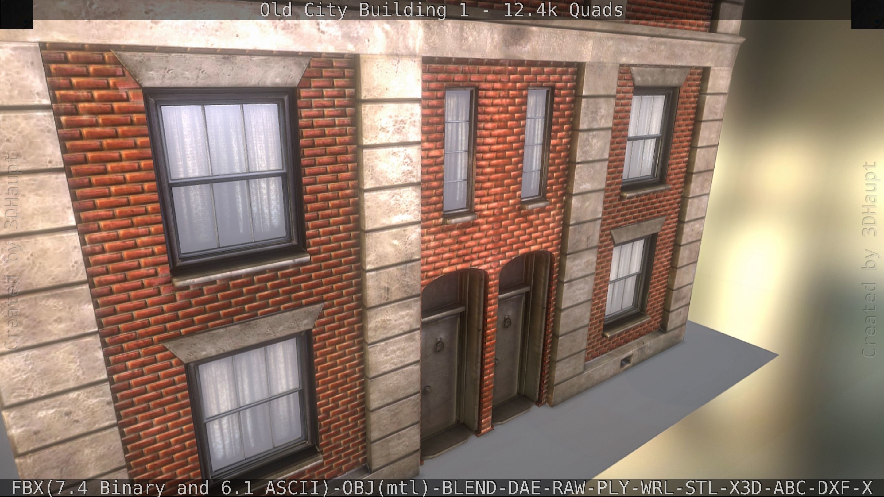 Old City Building 1 Low-poly 3D model_33