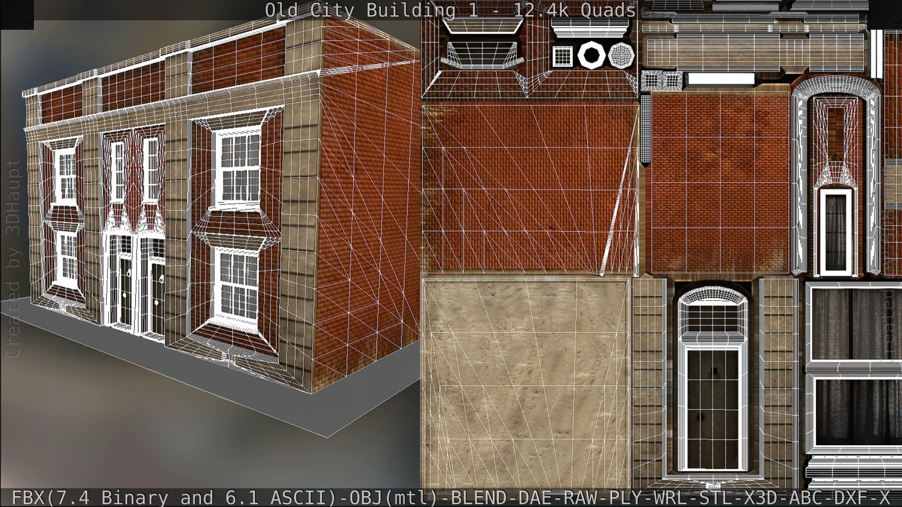 Old City Building 1 Low-poly 3D model_145