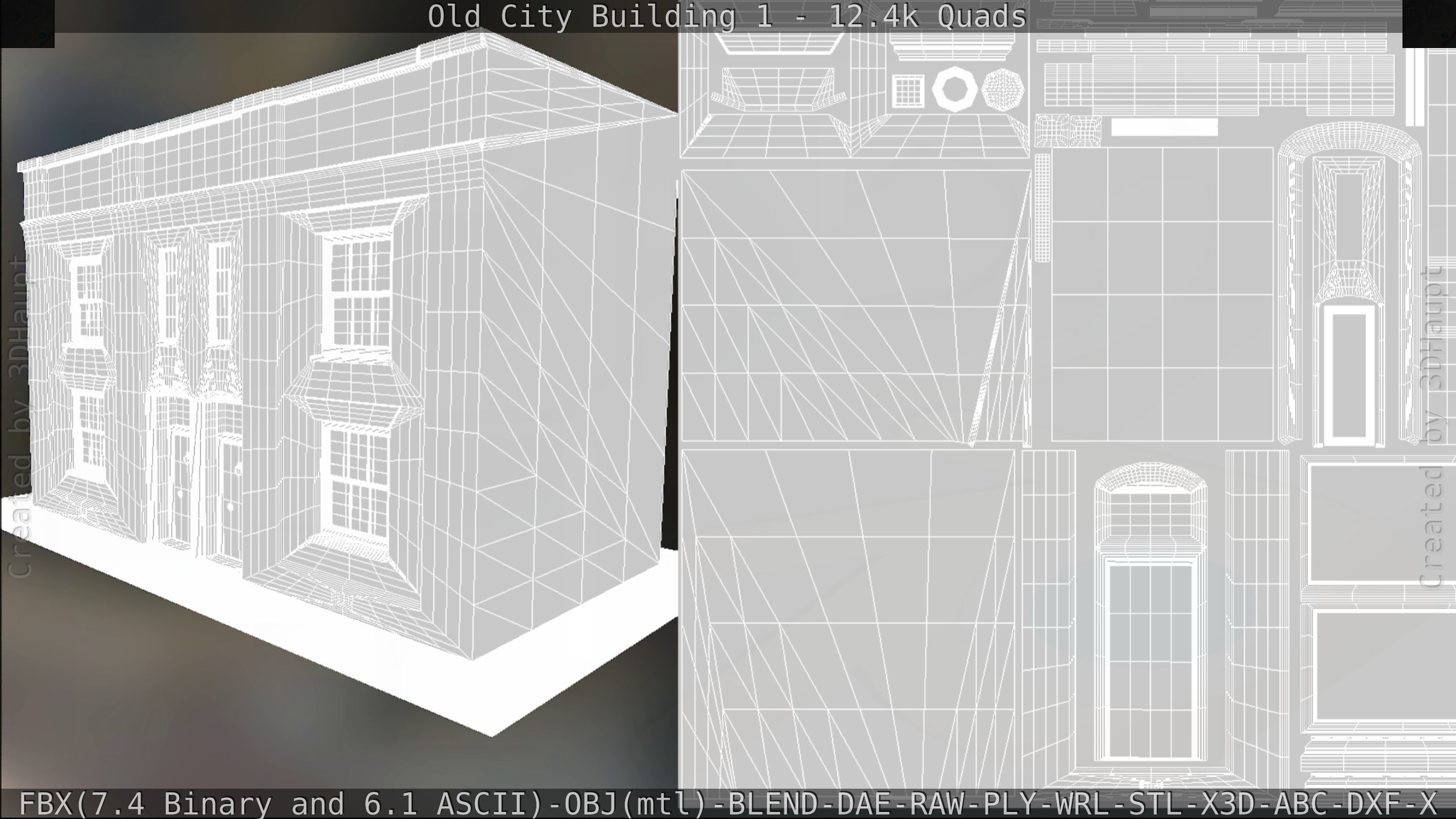 Old City Building 1 Low-poly 3D model_146