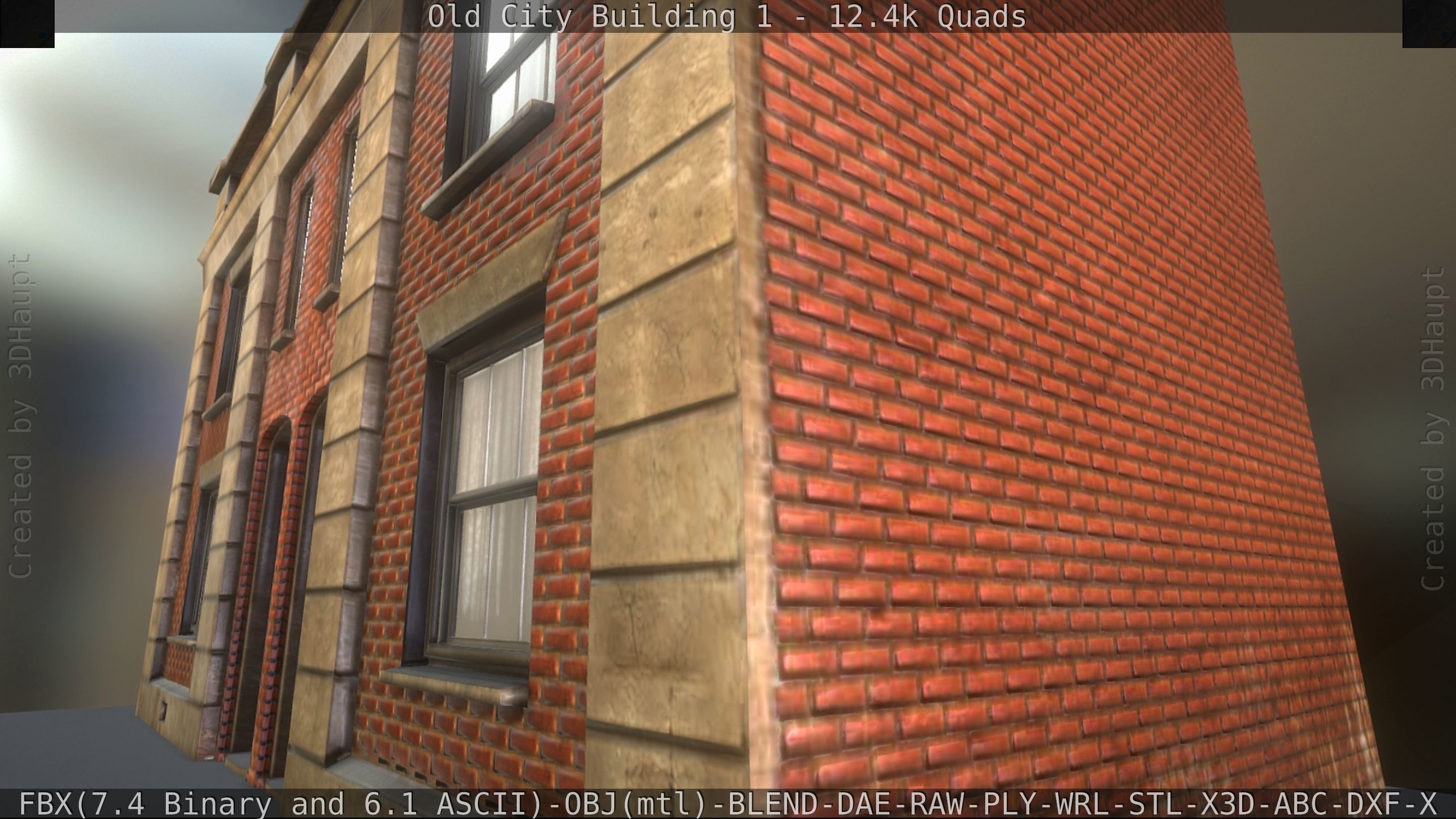 Old City Building 1 Low-poly 3D model_36