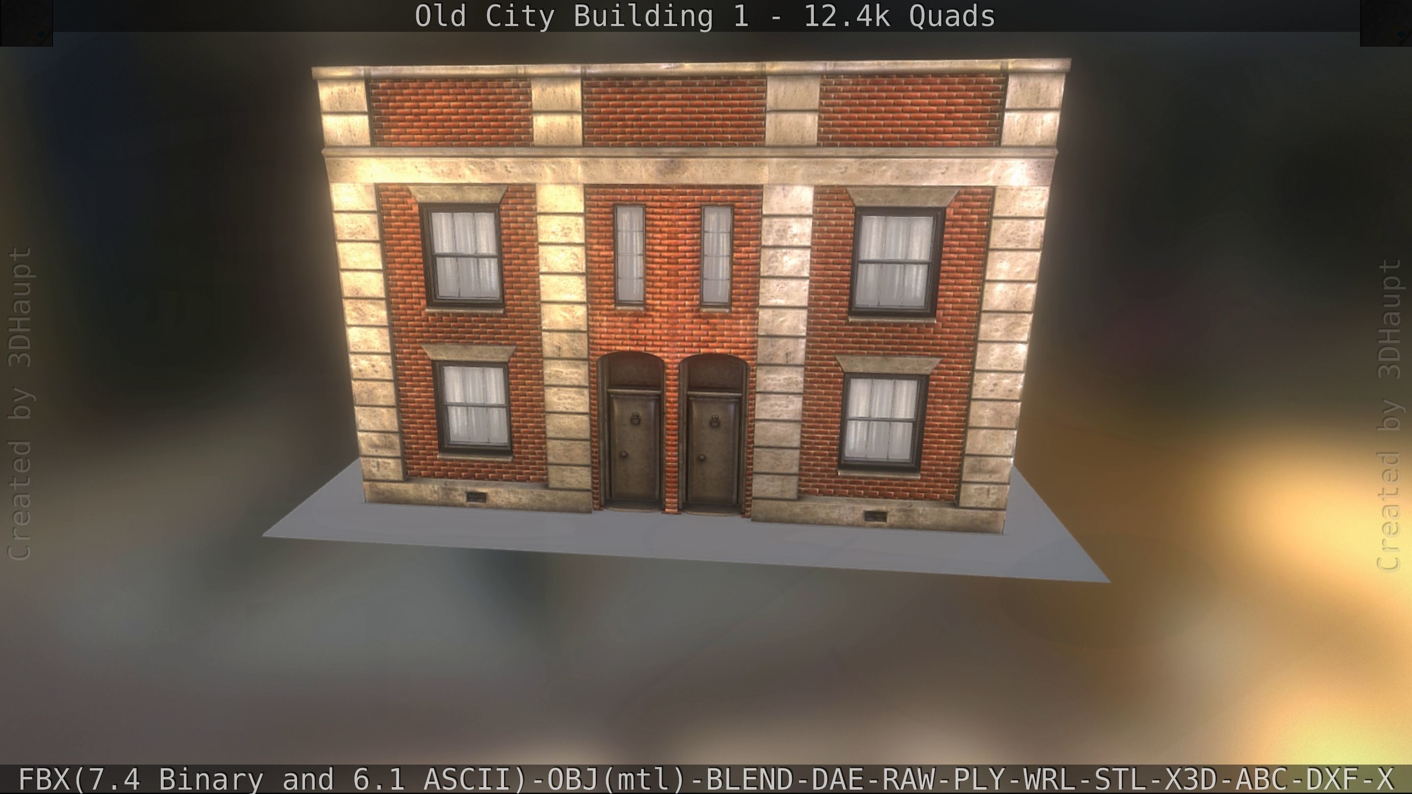Old City Building 1 Low-poly 3D model_235