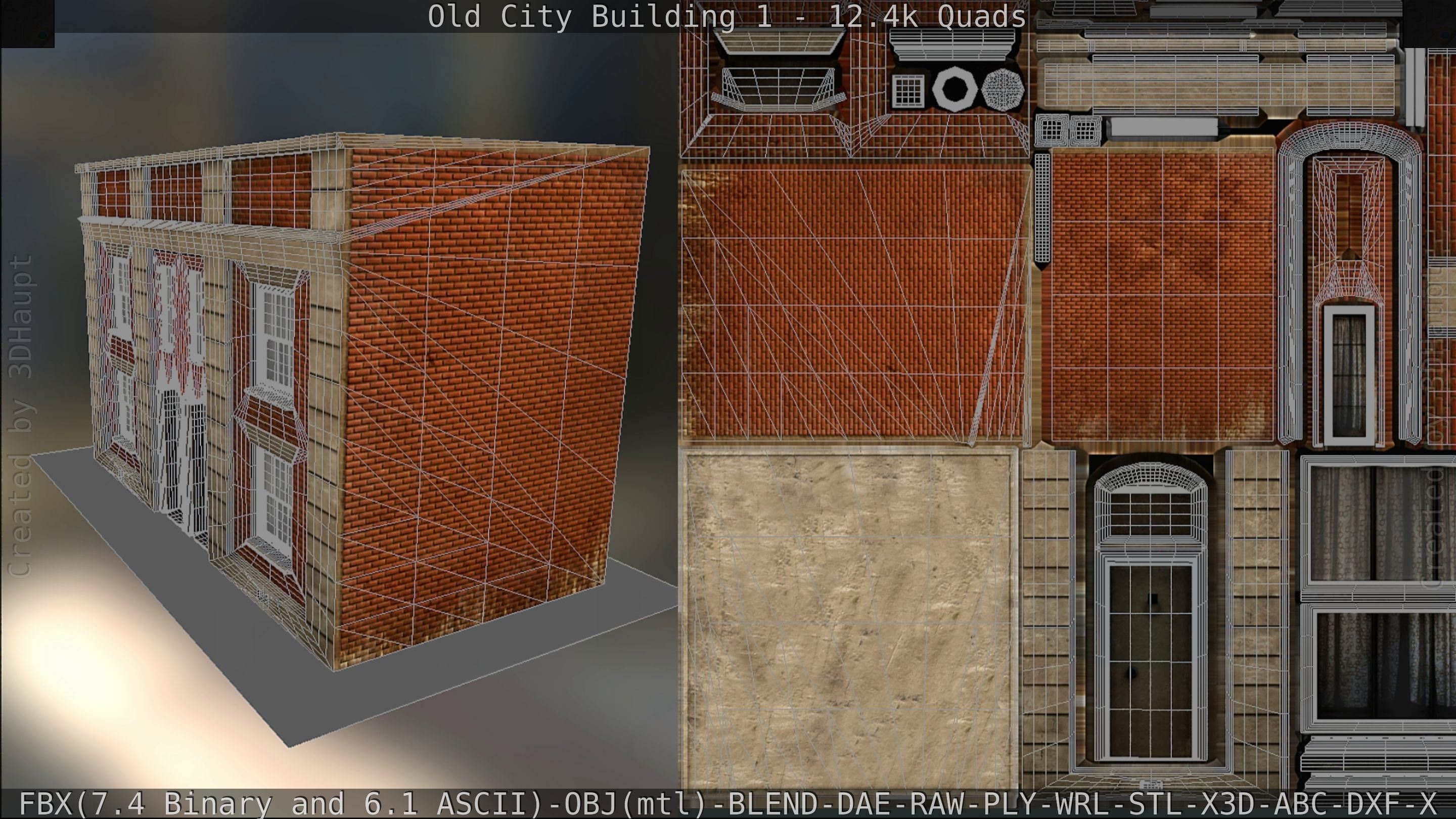 Old City Building 1 Low-poly 3D model_138