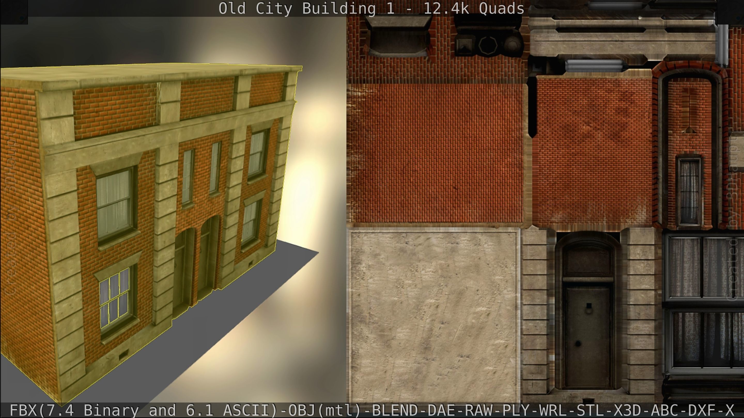 Old City Building 1 Low-poly 3D model_124
