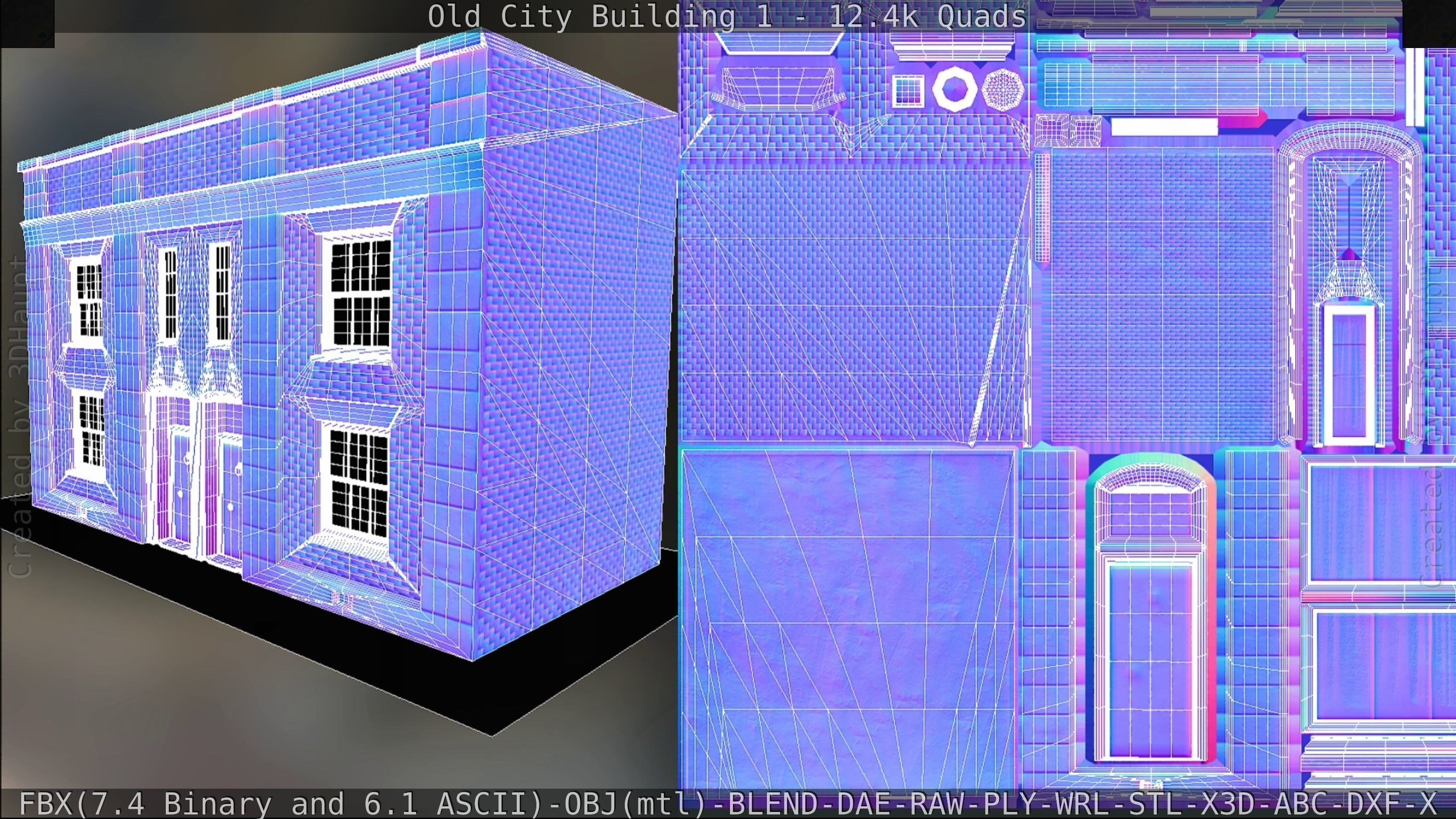 Old City Building 1 Low-poly 3D model_149