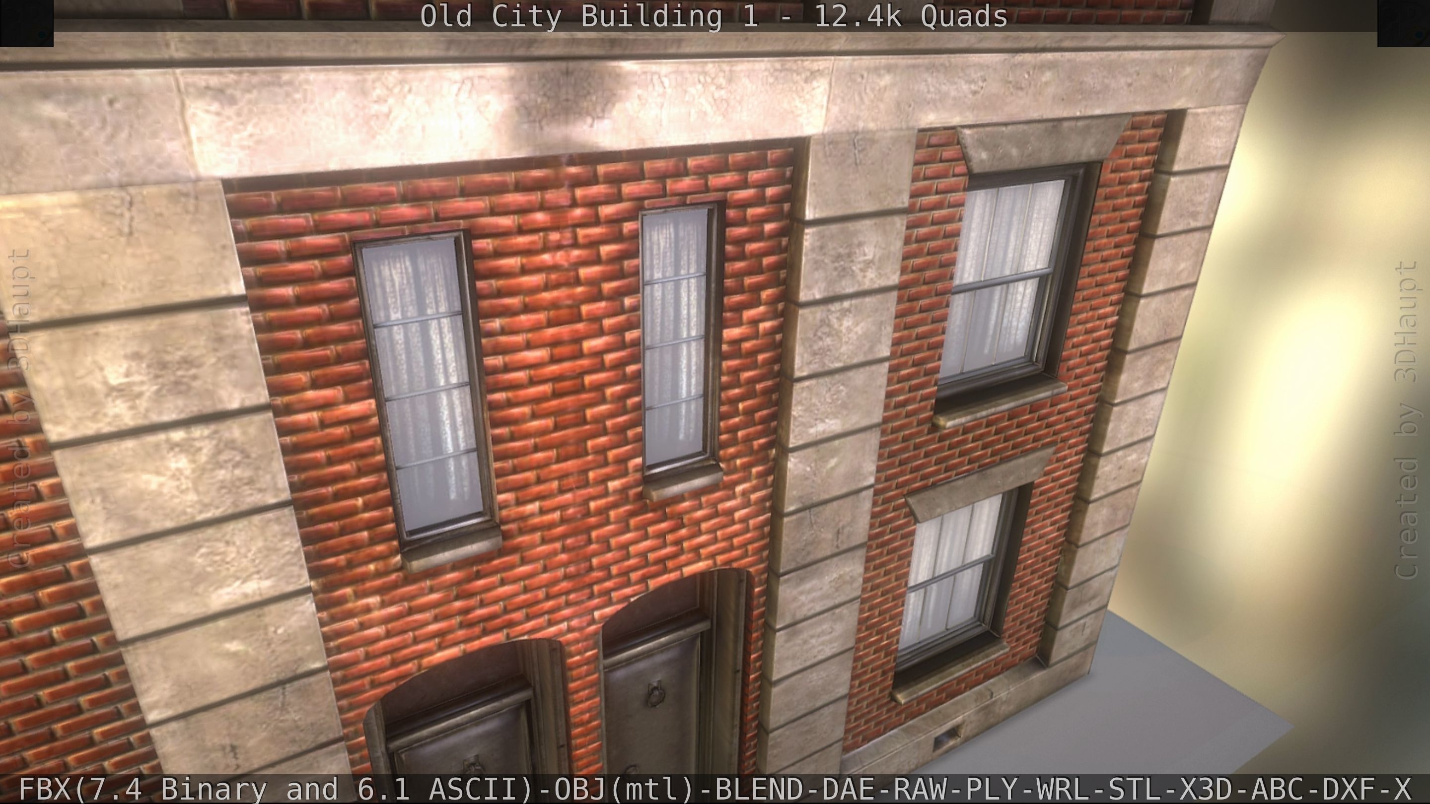 Old City Building 1 Low-poly 3D model_31