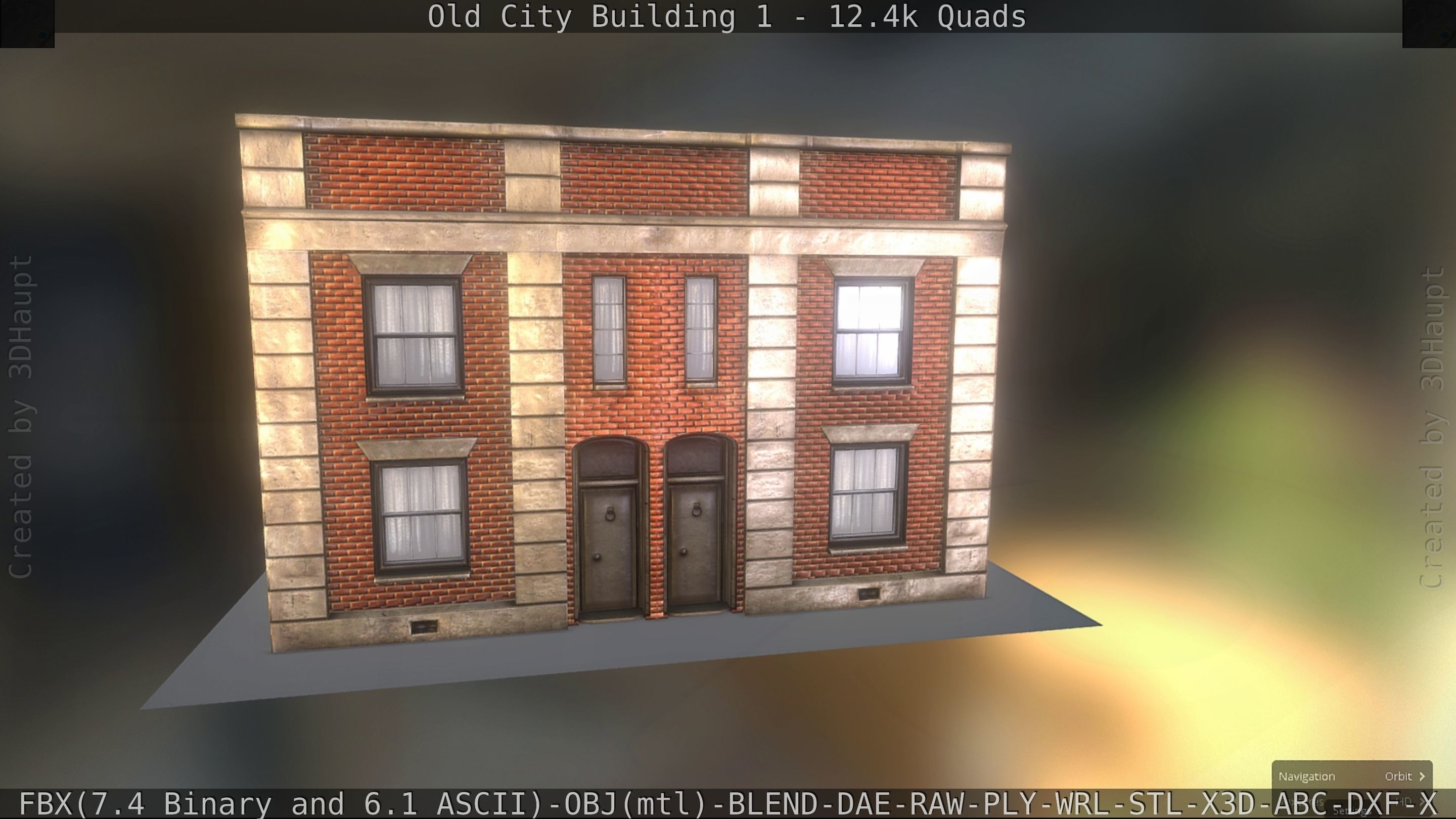 Old City Building 1 Low-poly 3D model_57