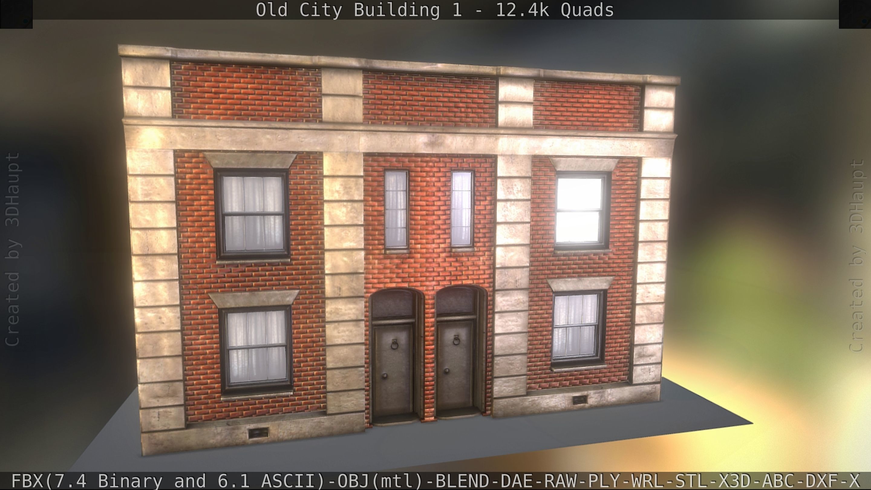 Old City Building 1 Low-poly 3D model_19