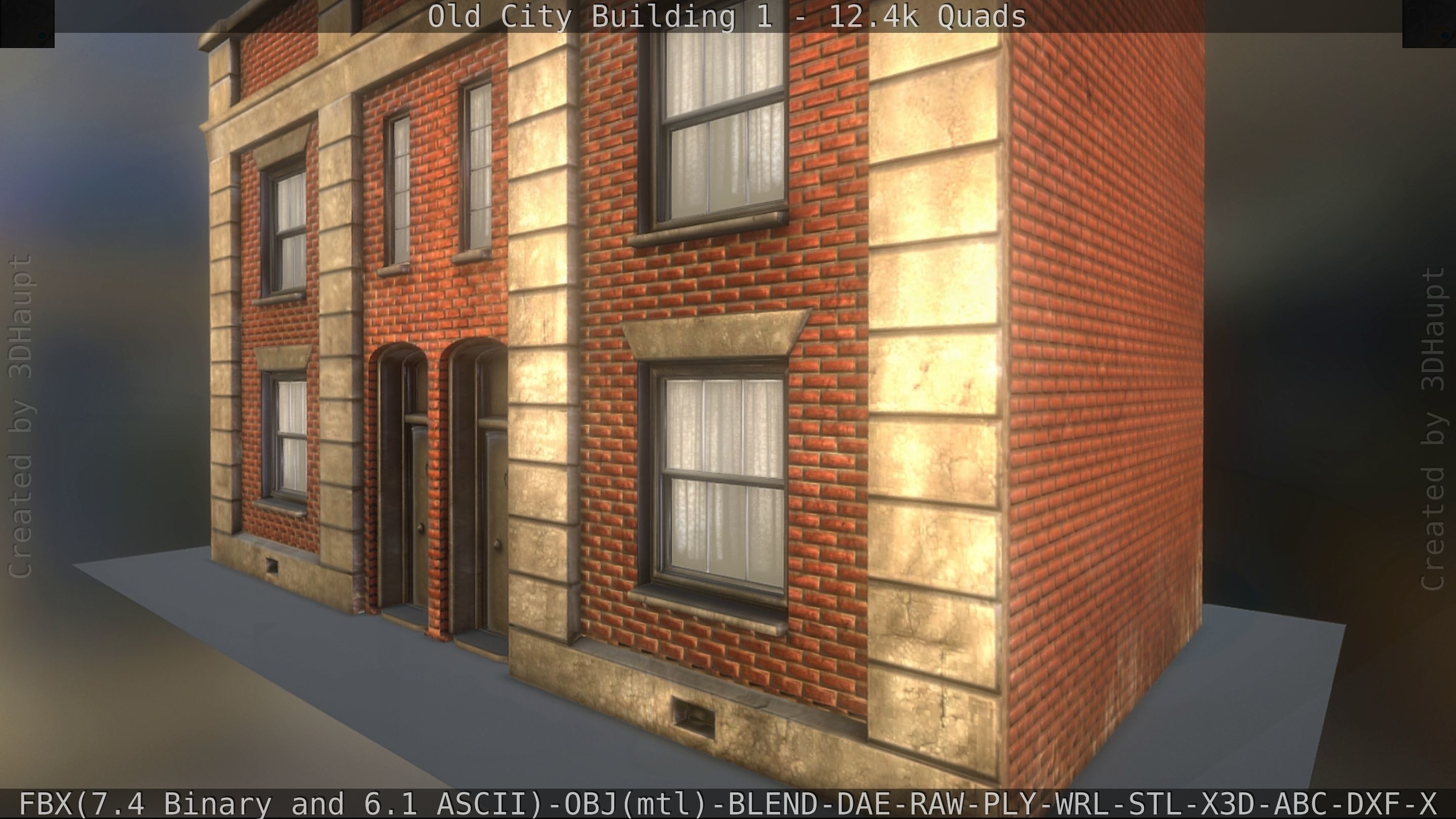 Old City Building 1 Low-poly 3D model_42