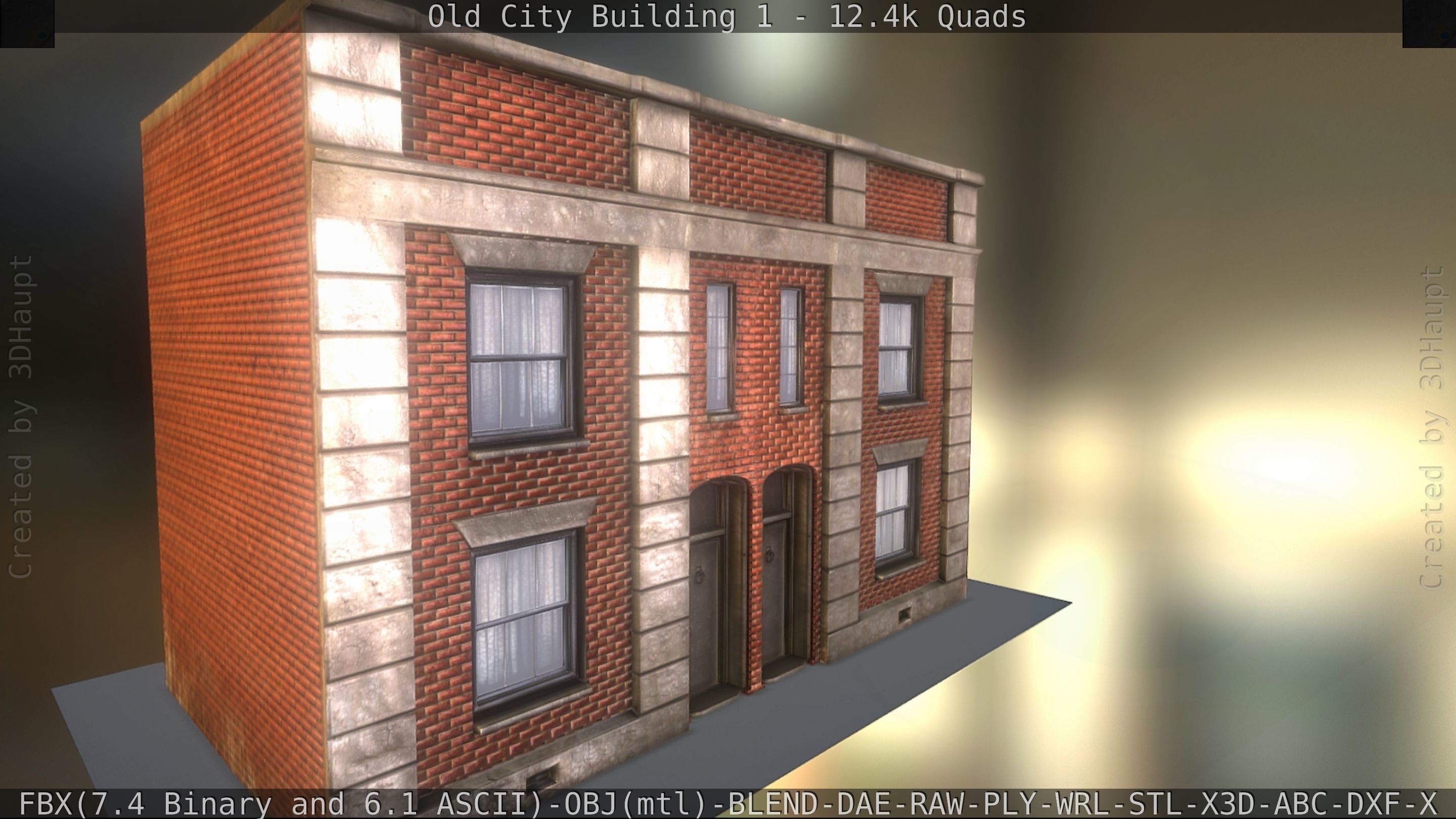 Old City Building 1 Low-poly 3D model_12