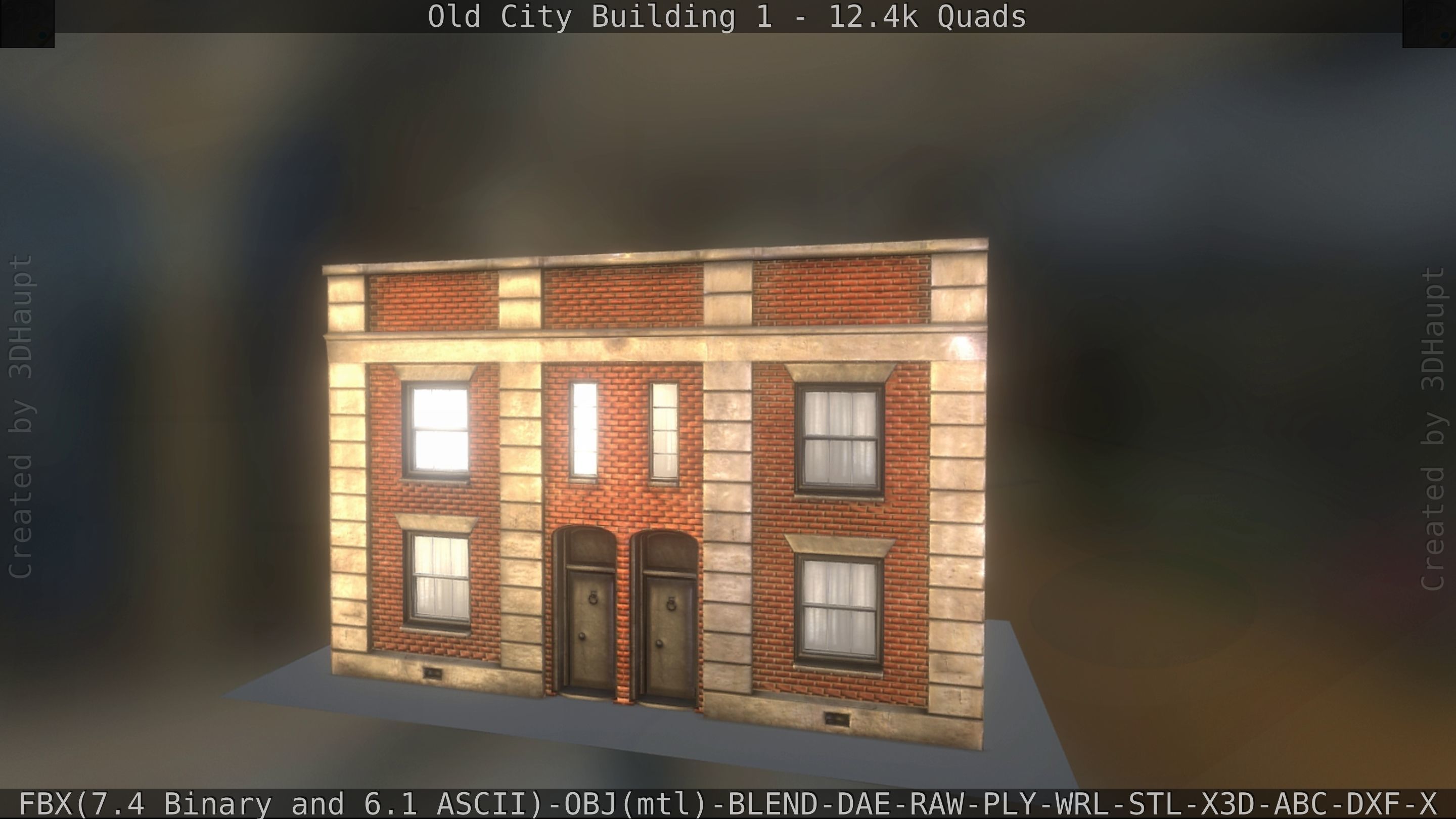 Old City Building 1 Low-poly 3D model_236