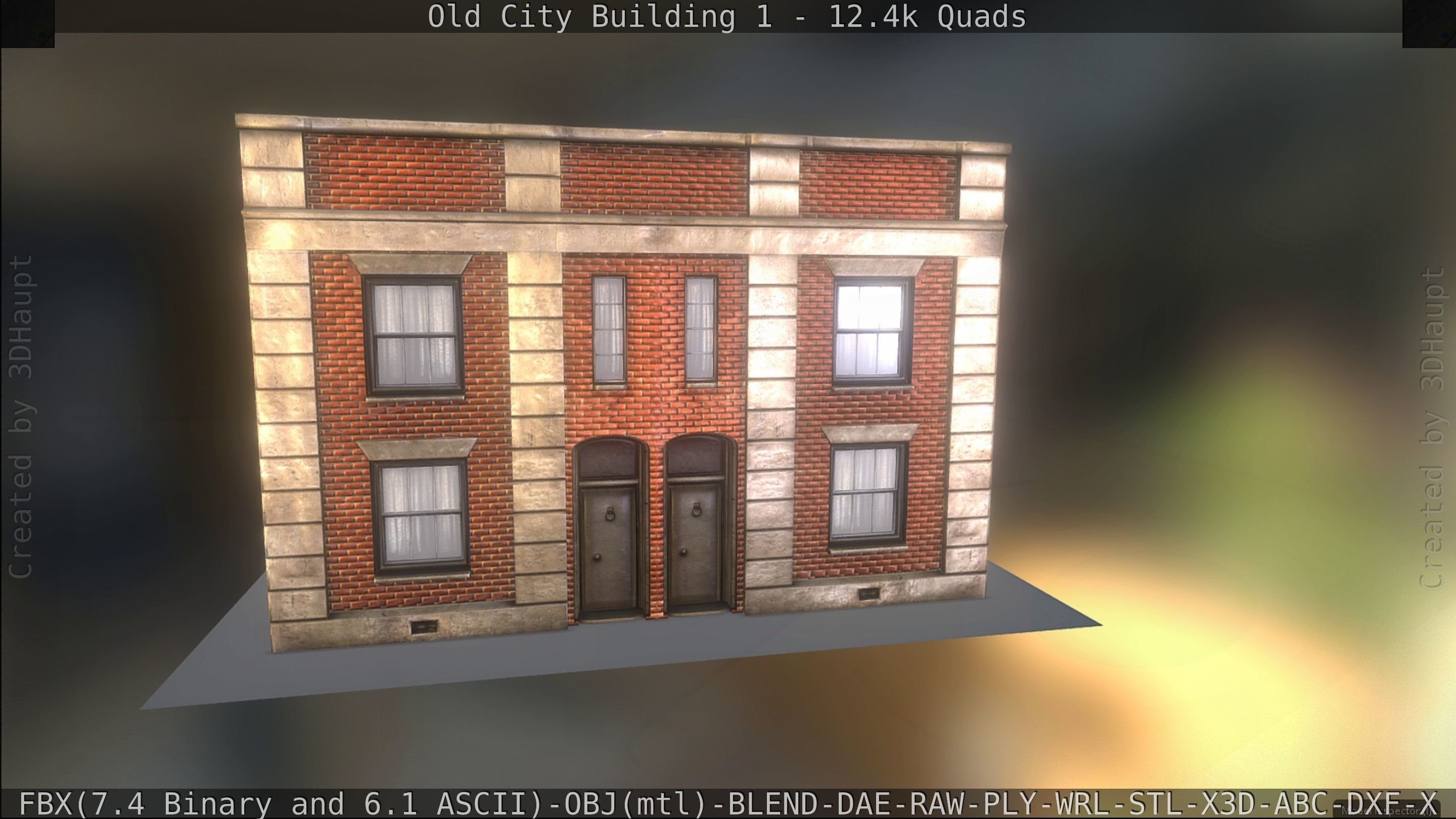 Old City Building 1 Low-poly 3D model_60