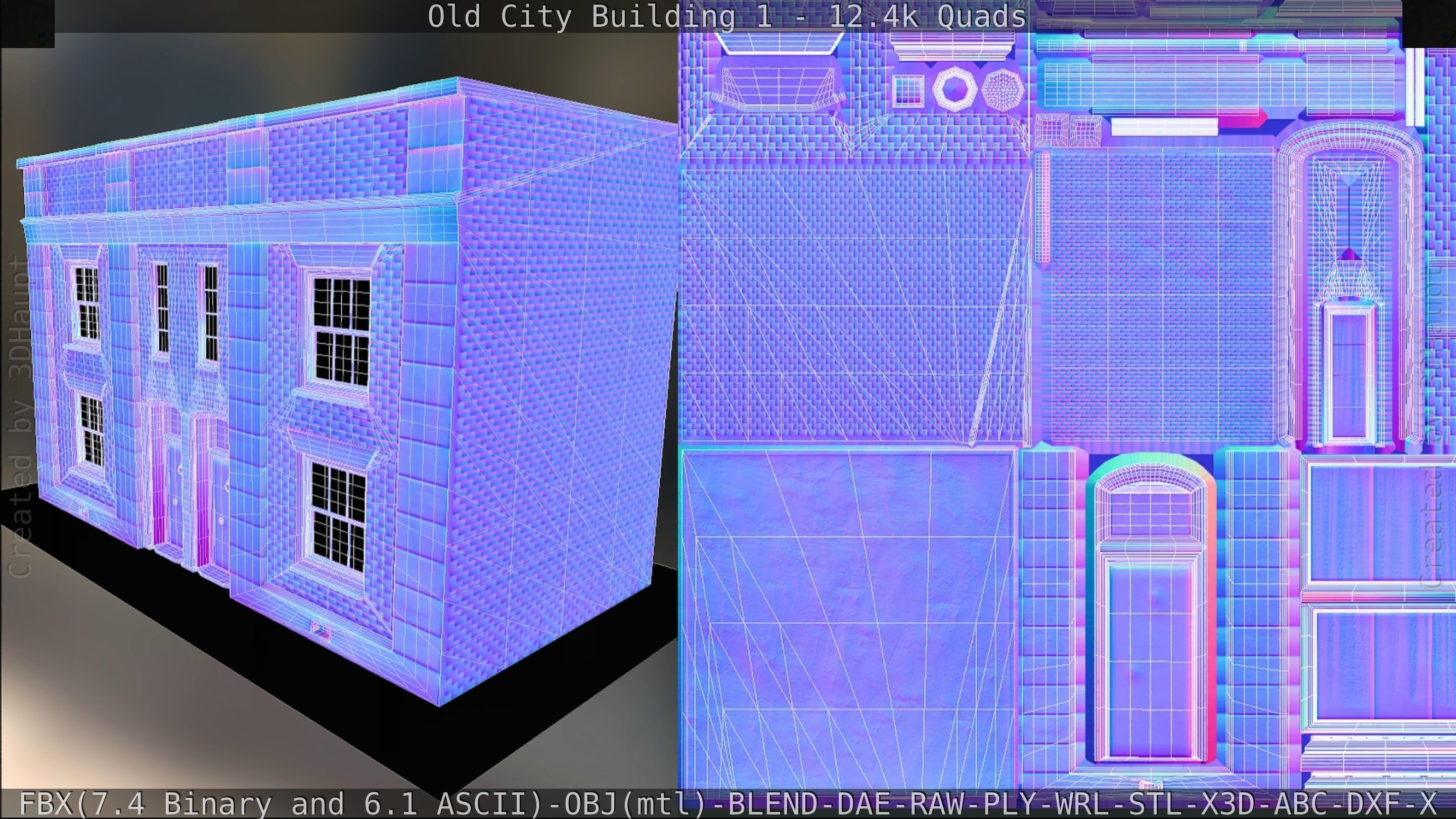 Old City Building 1 Low-poly 3D model_156