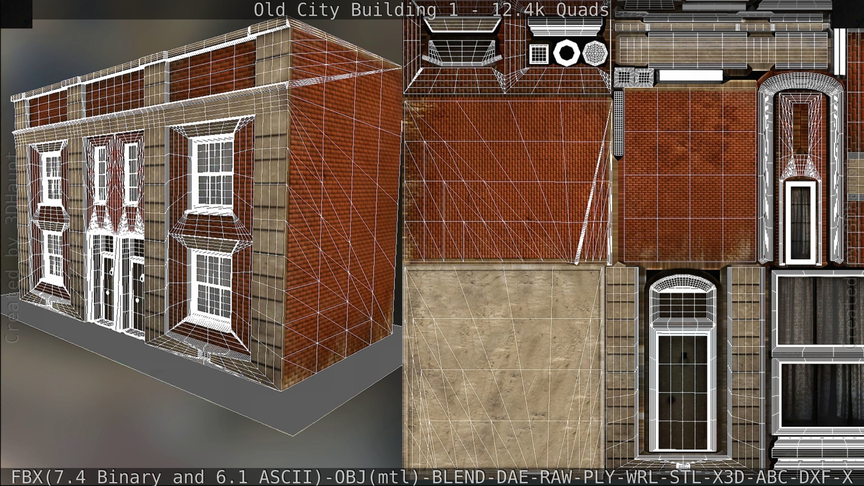 Old City Building 1 Low-poly 3D model_147