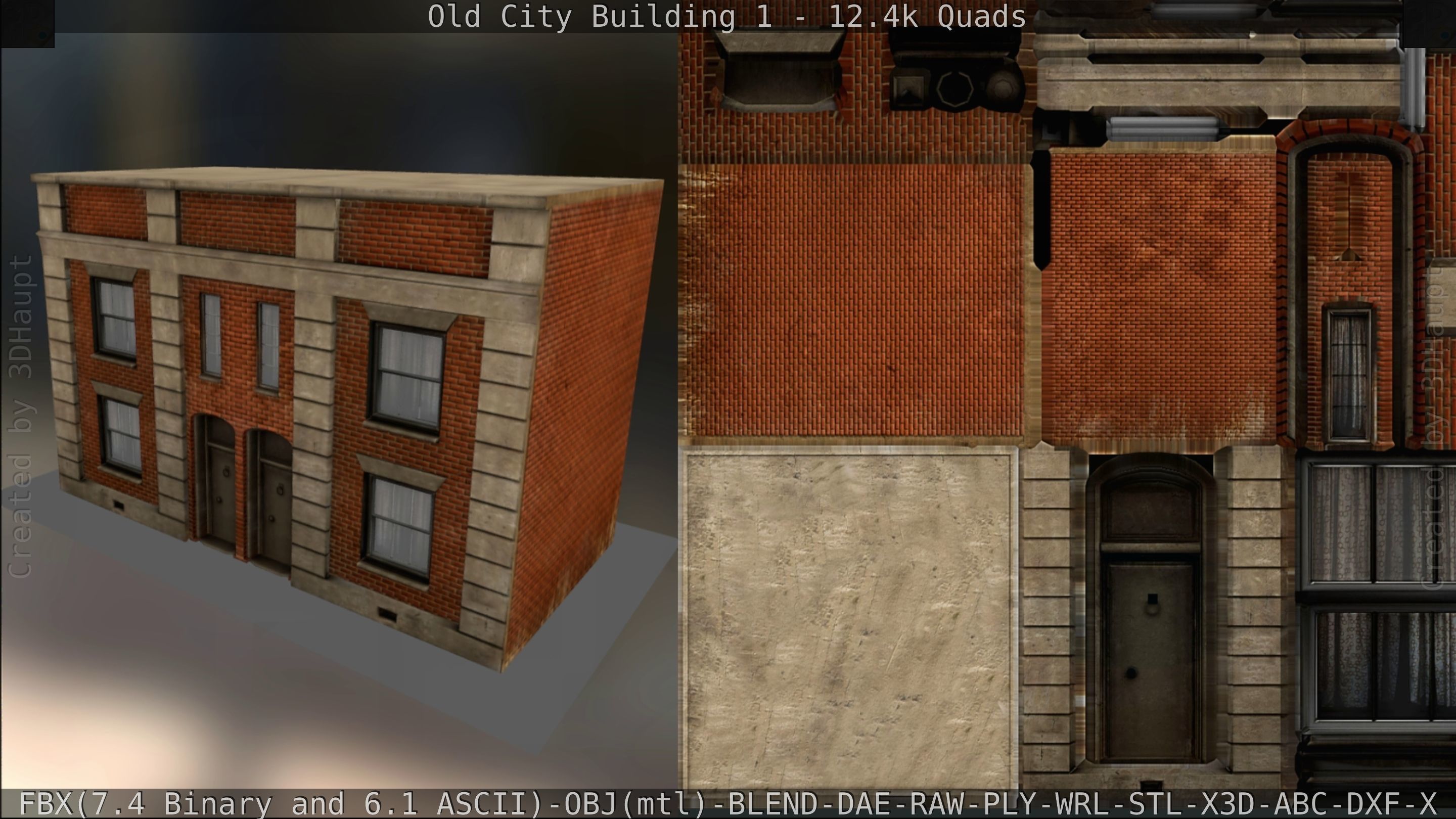 Old City Building 1 Low-poly 3D model_128