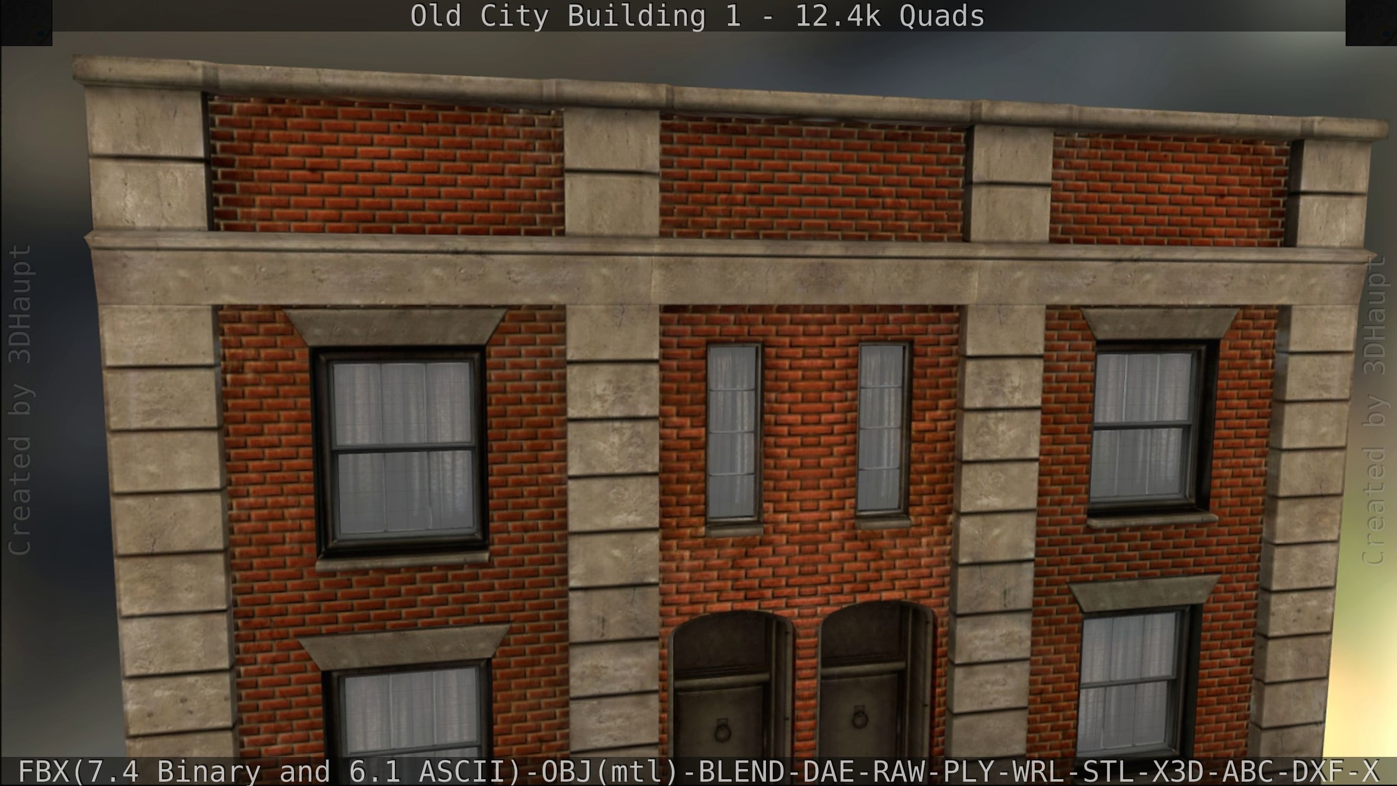 Old City Building 1 Low-poly 3D model_113