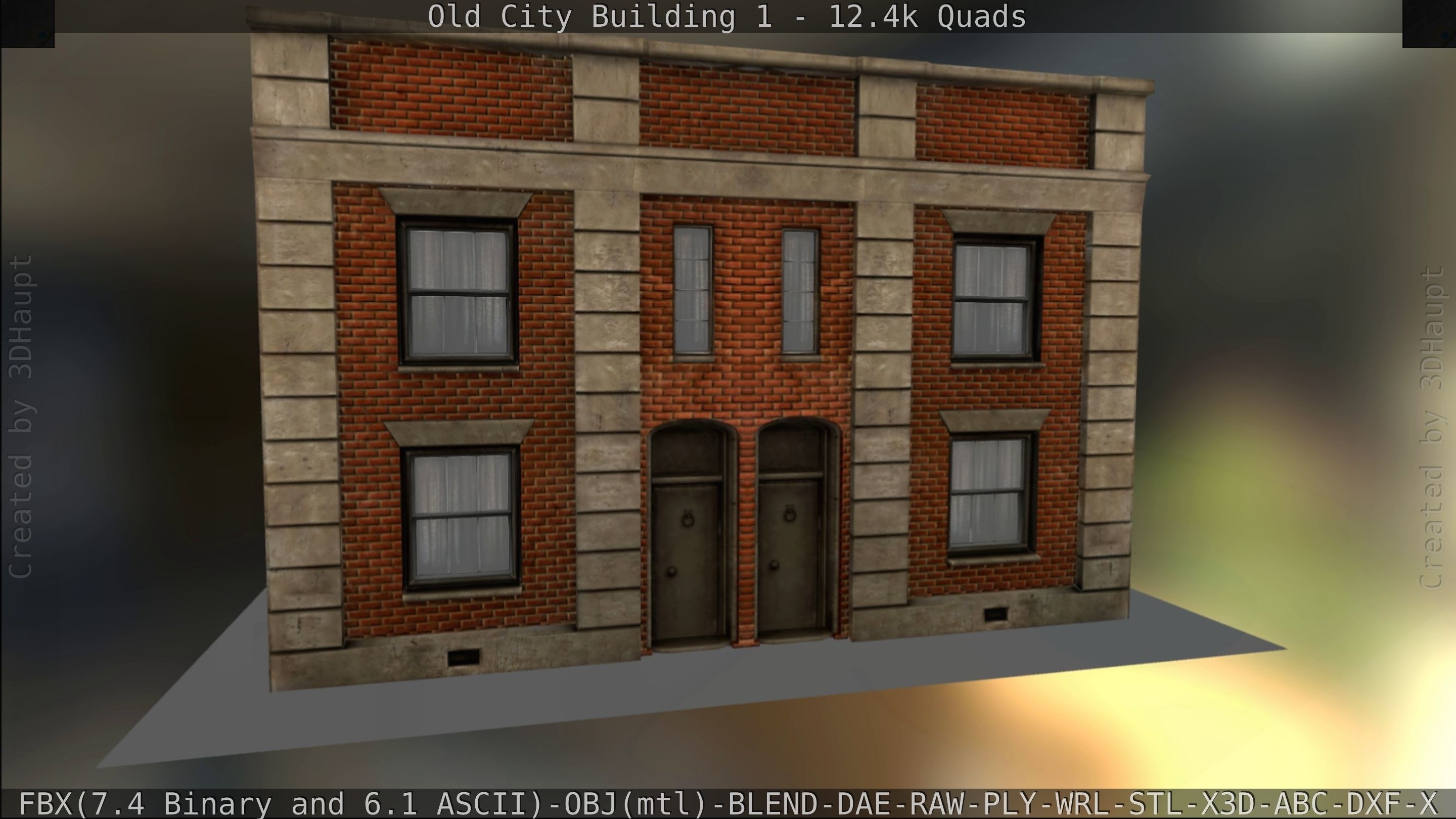 Old City Building 1 Low-poly 3D model_111