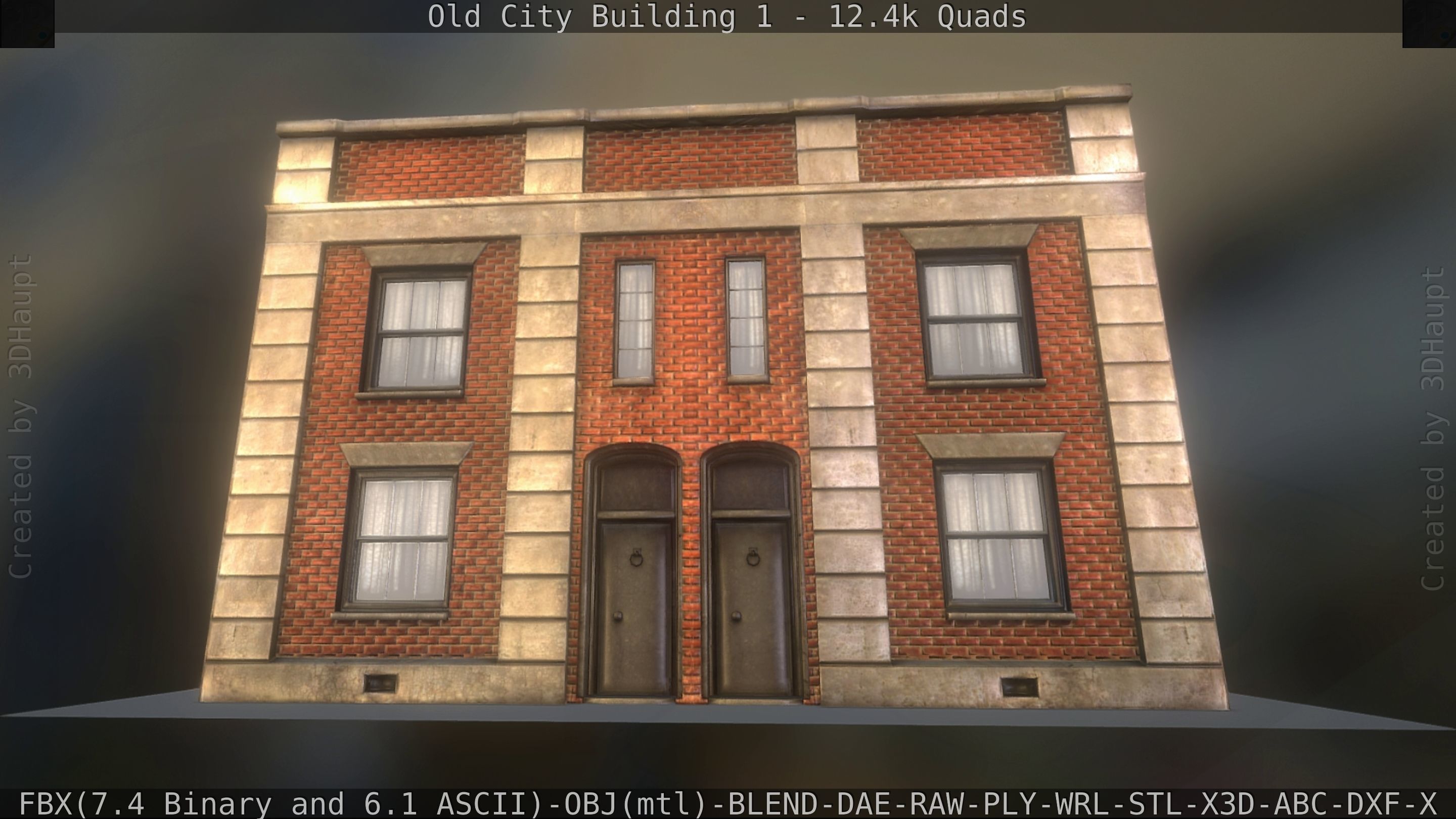 Old City Building 1 Low-poly 3D model_16