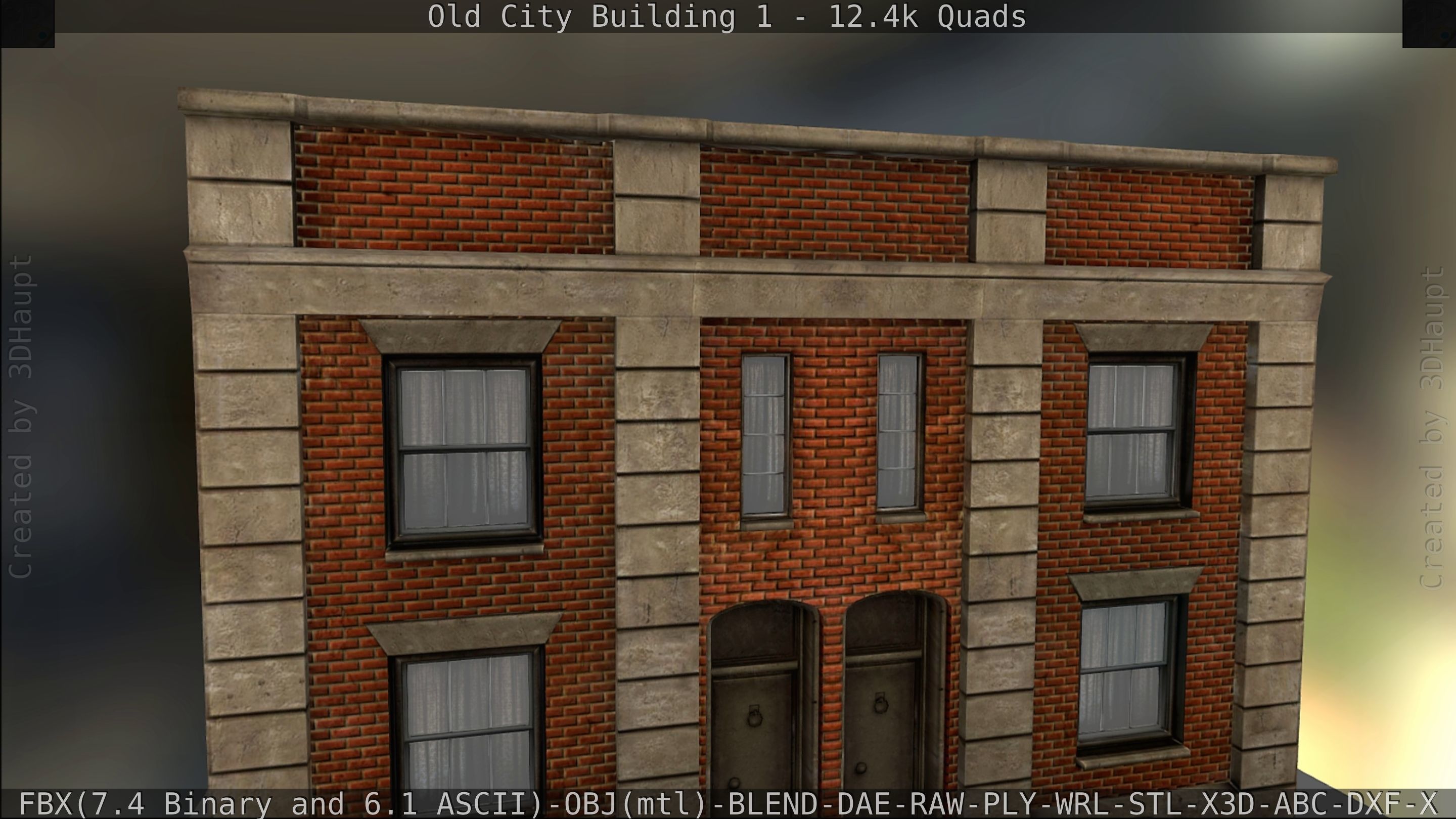 Old City Building 1 Low-poly 3D model_112