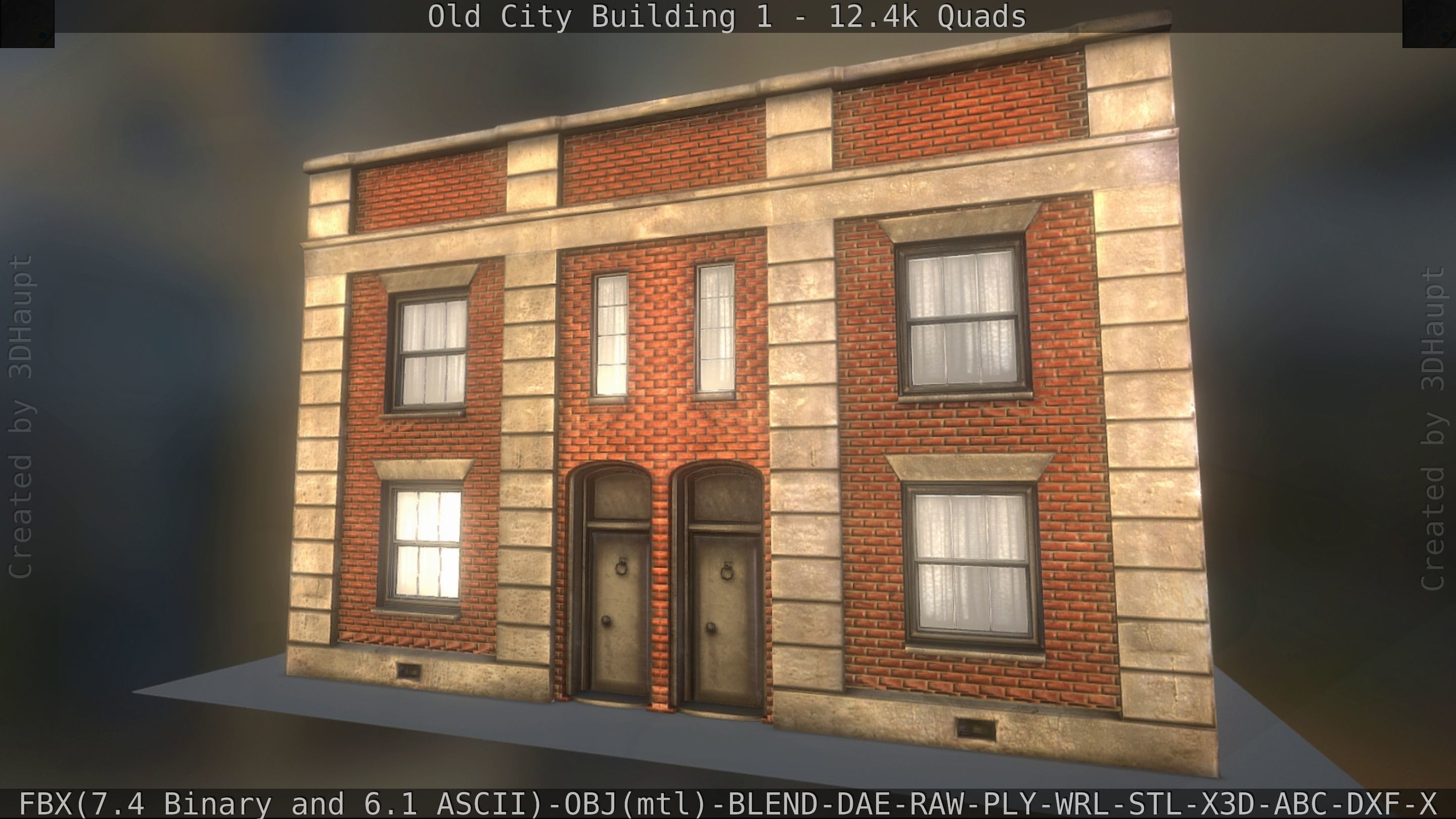 Old City Building 1 Low-poly 3D model_15