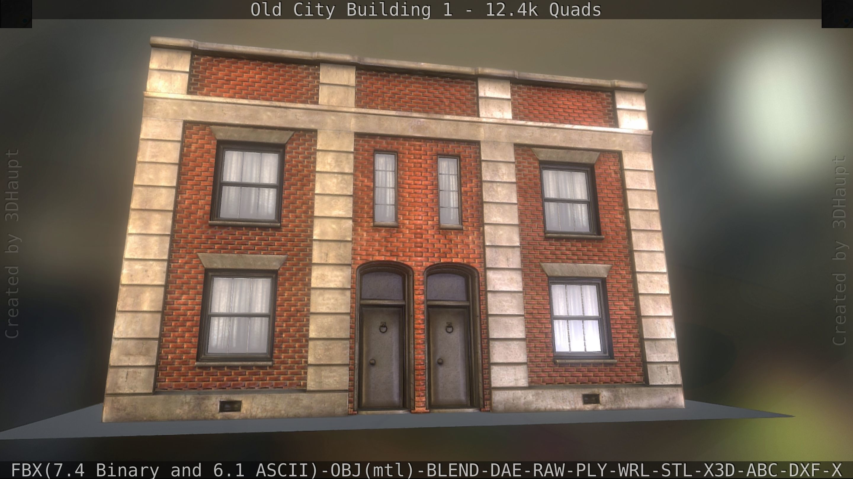 Old City Building 1 Low-poly 3D model_17