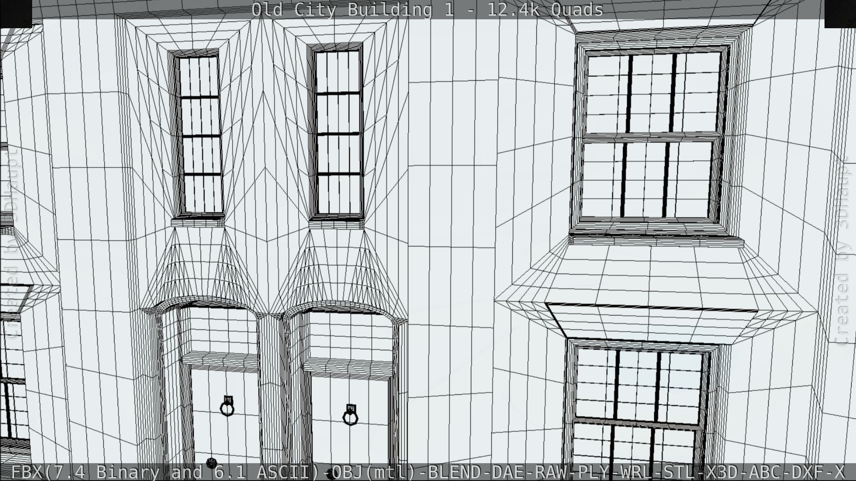 Old City Building 1 Low-poly 3D model_81