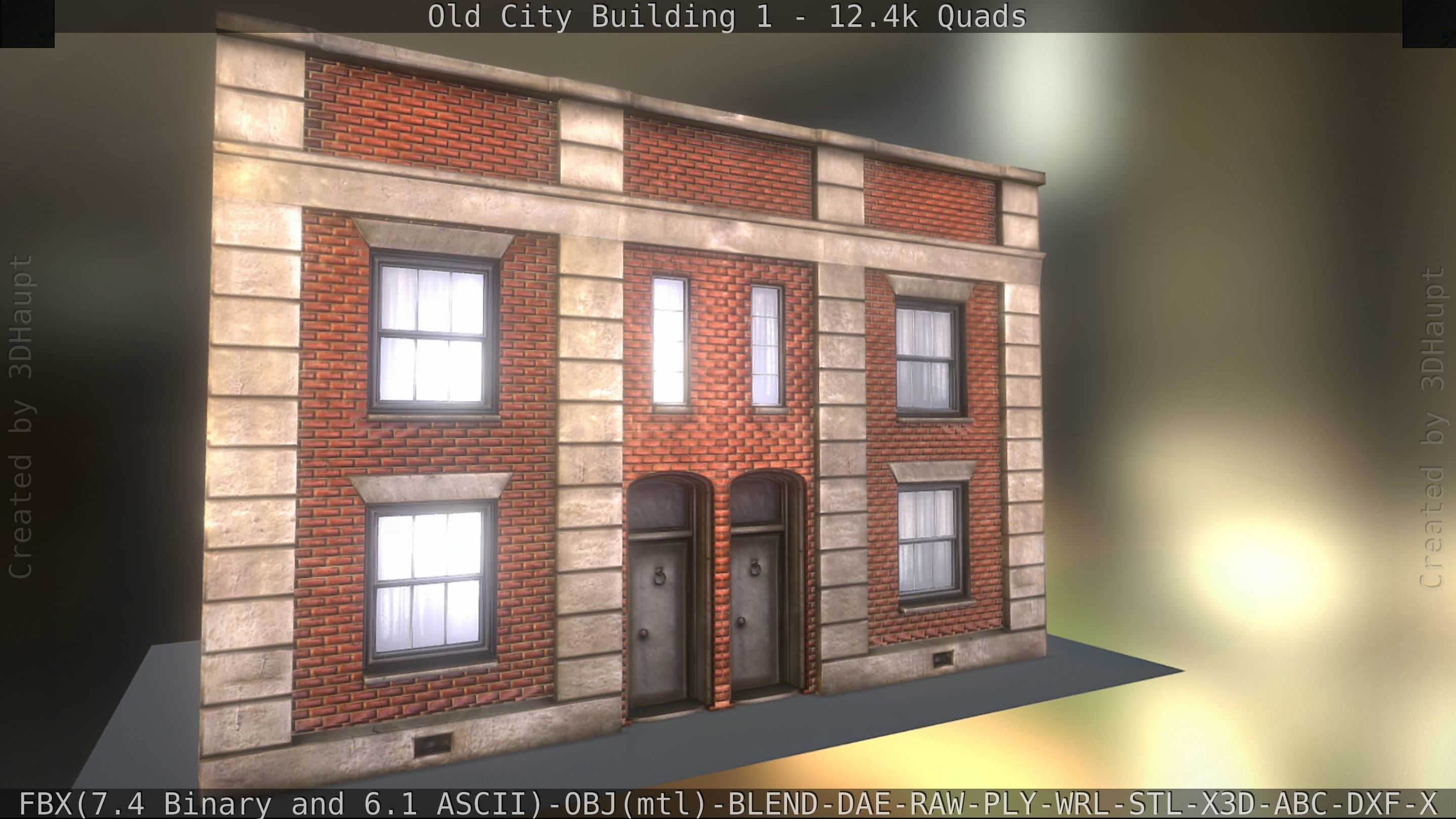 Old City Building 1 Low-poly 3D model_11