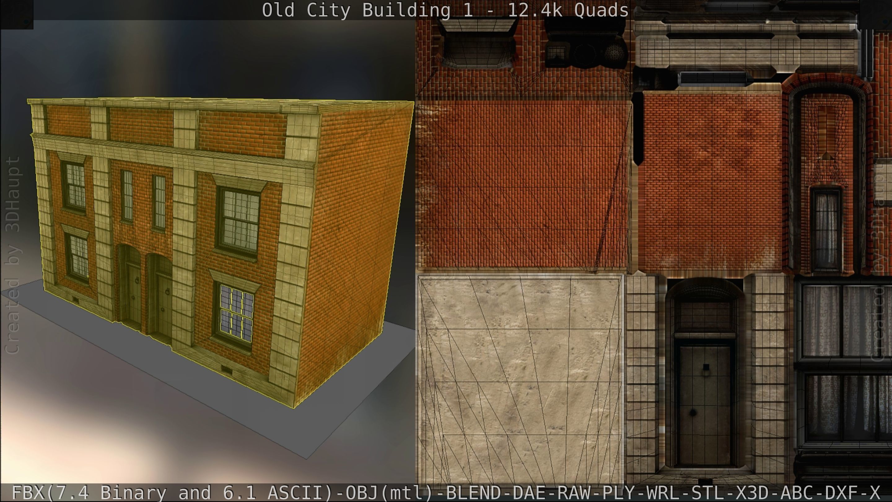 Old City Building 1 Low-poly 3D model_136
