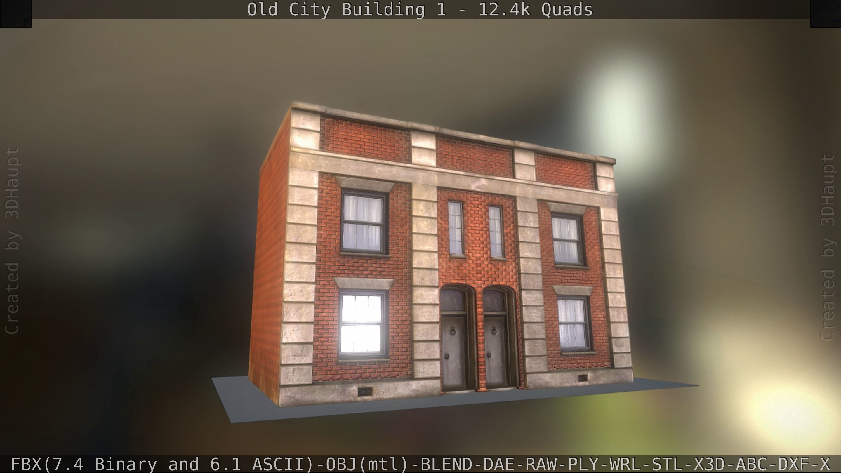 Old City Building 1 Low-poly 3D model_240