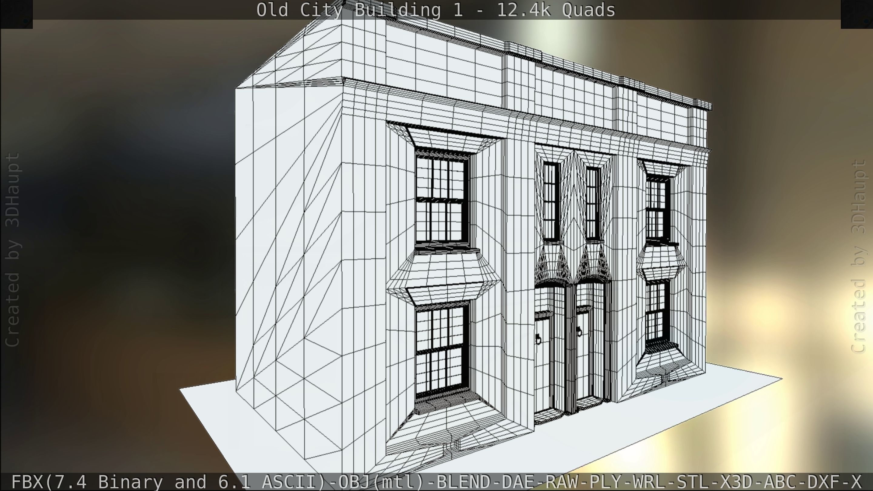 Old City Building 1 Low-poly 3D model_100