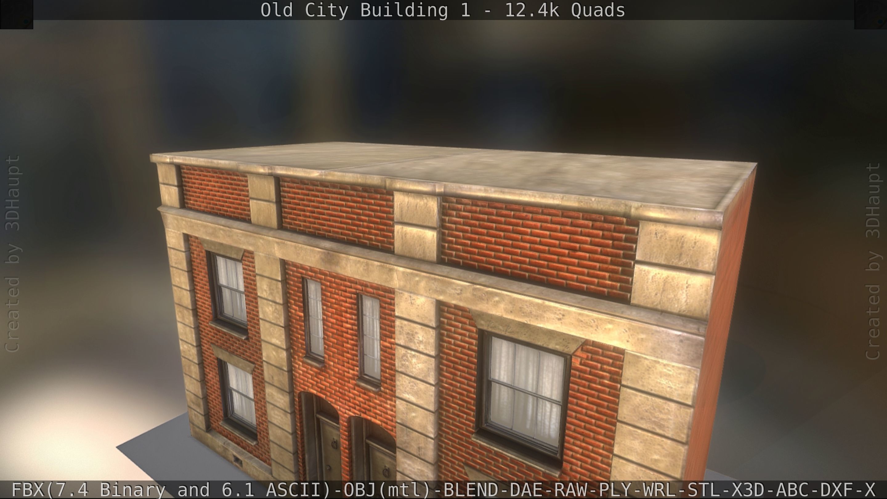 Old City Building 1 Low-poly 3D model_196