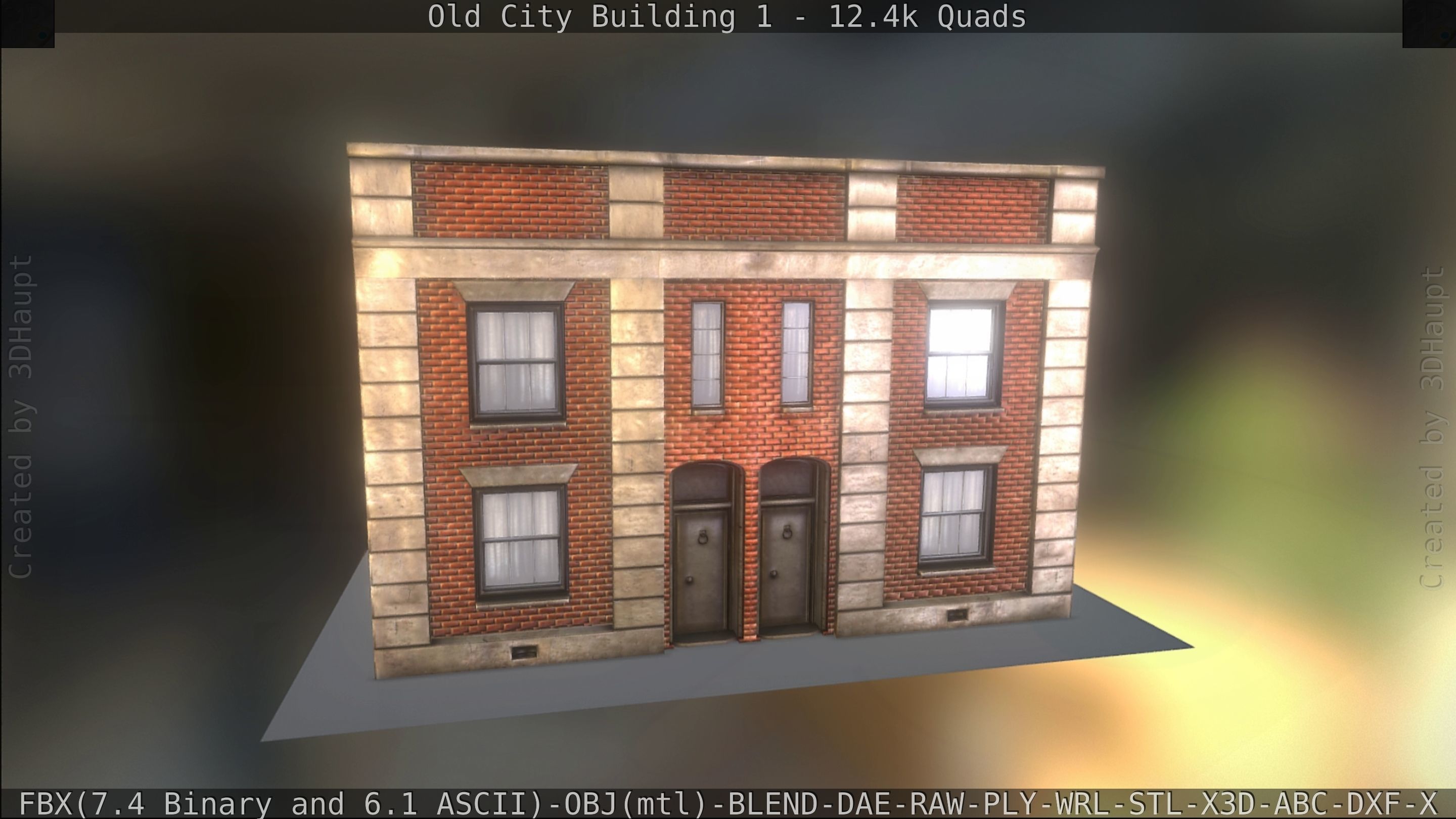 Old City Building 1 Low-poly 3D model_63