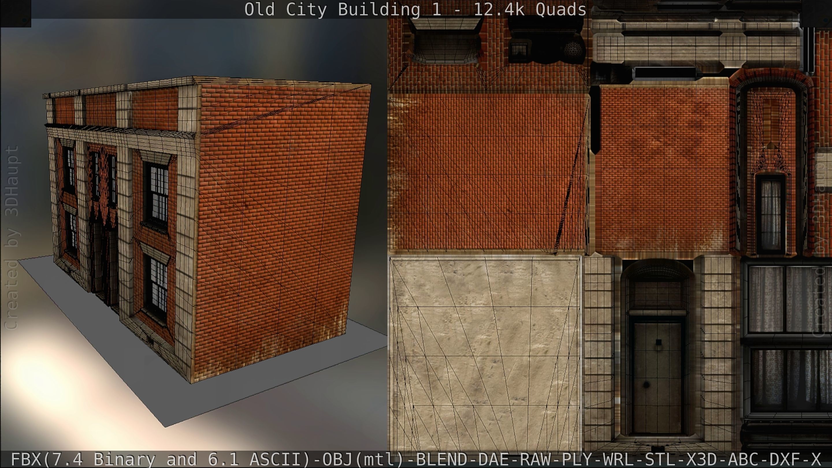 Old City Building 1 Low-poly 3D model_135