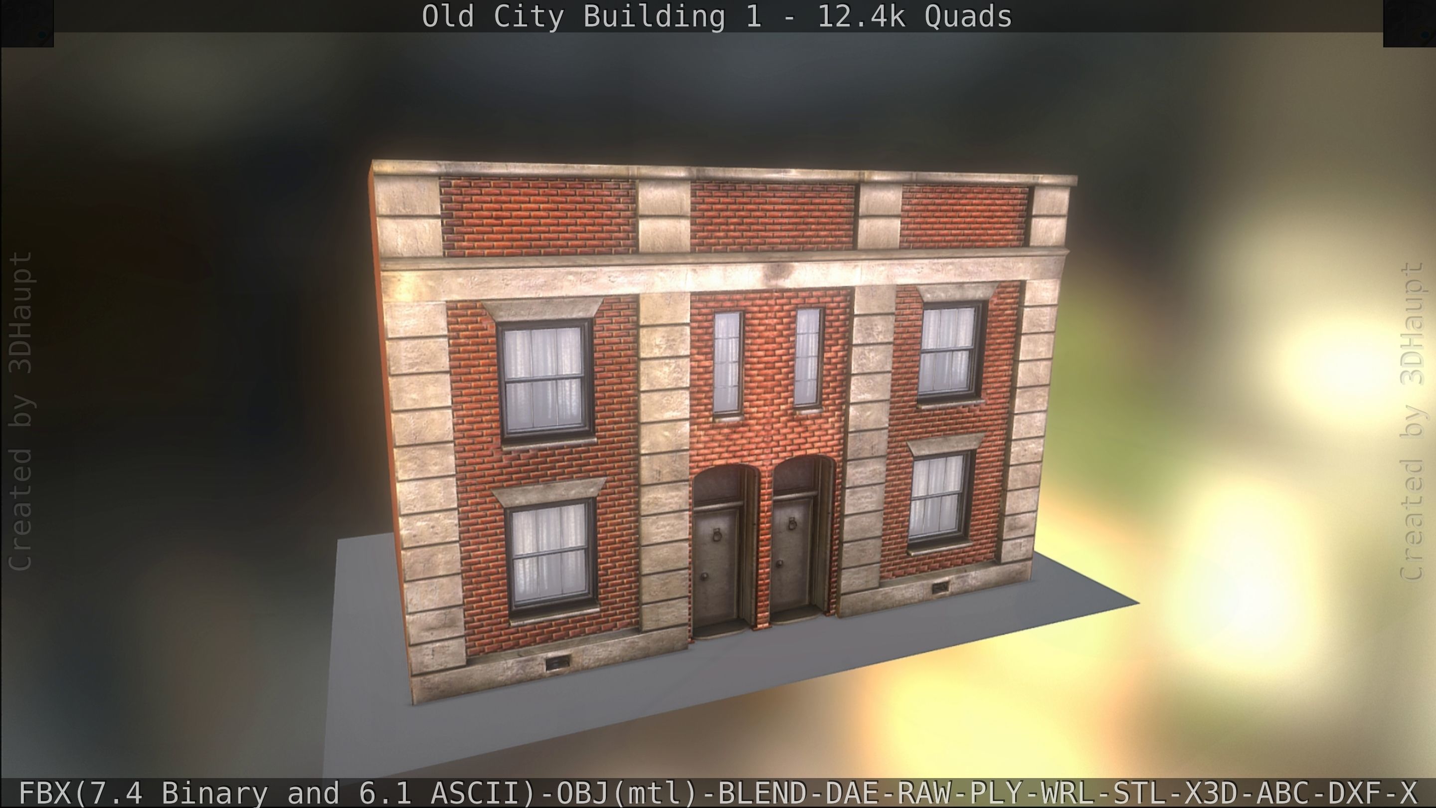 Old City Building 1 Low-poly 3D model_73