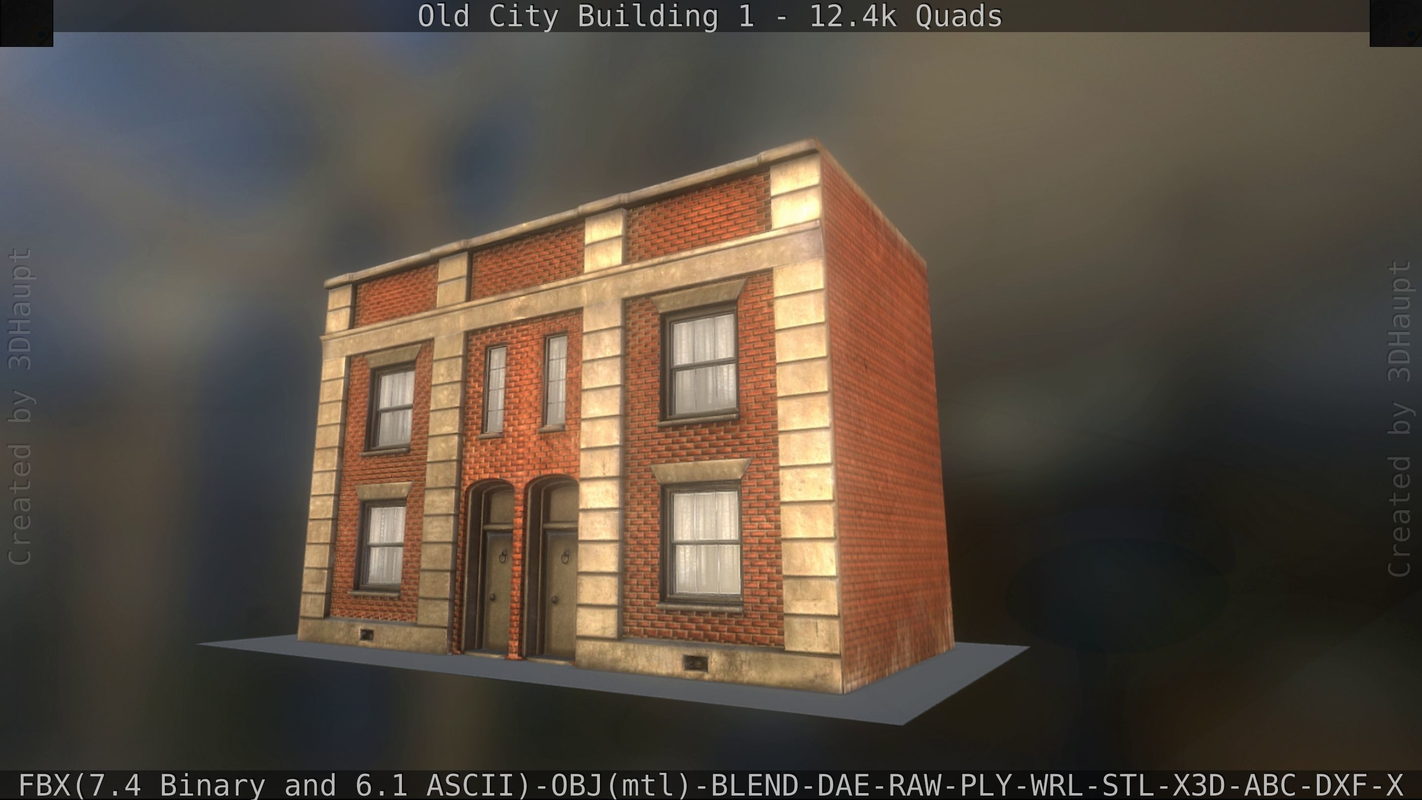 Old City Building 1 Low-poly 3D model_238