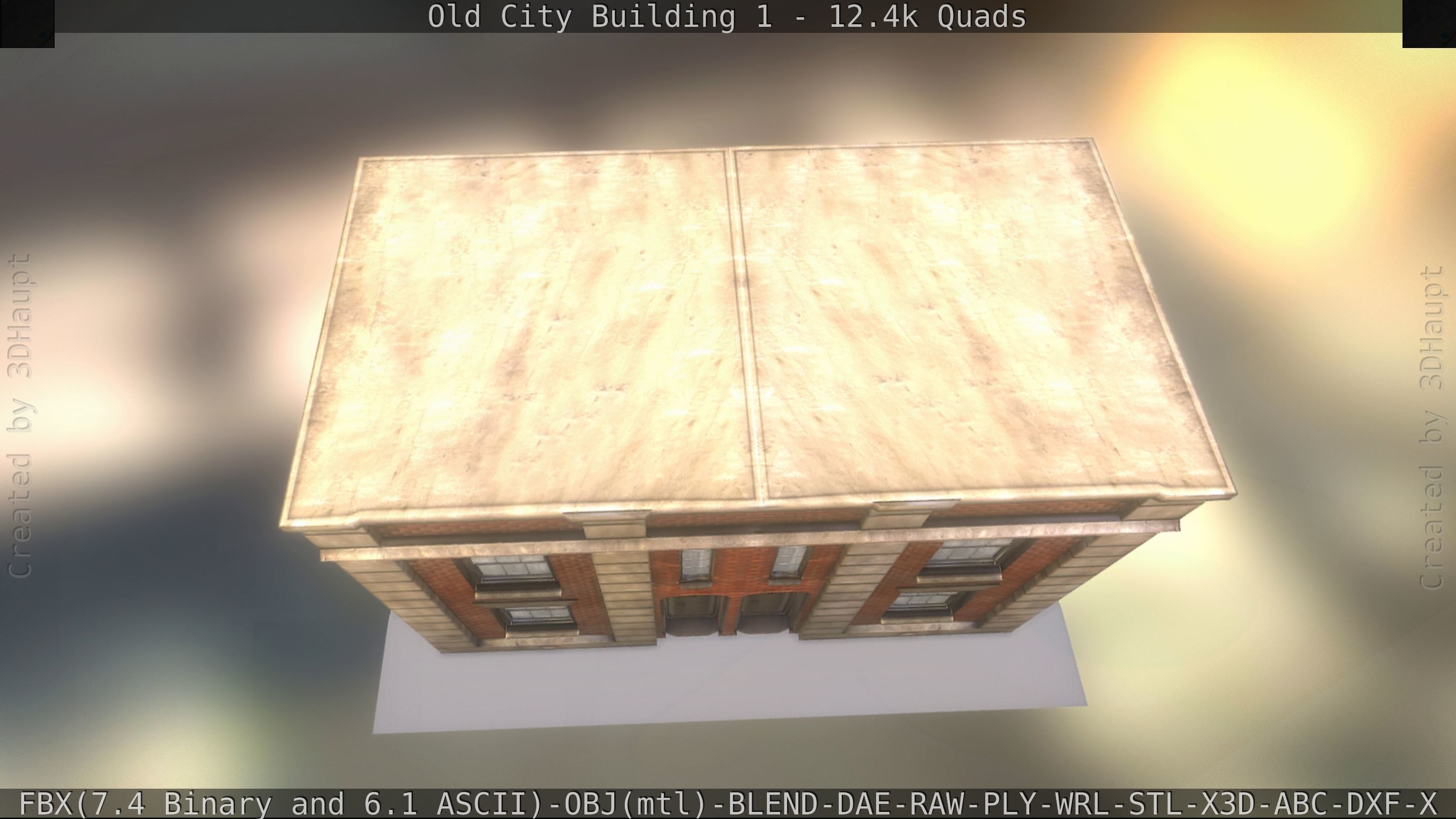 Old City Building 1 Low-poly 3D model_234