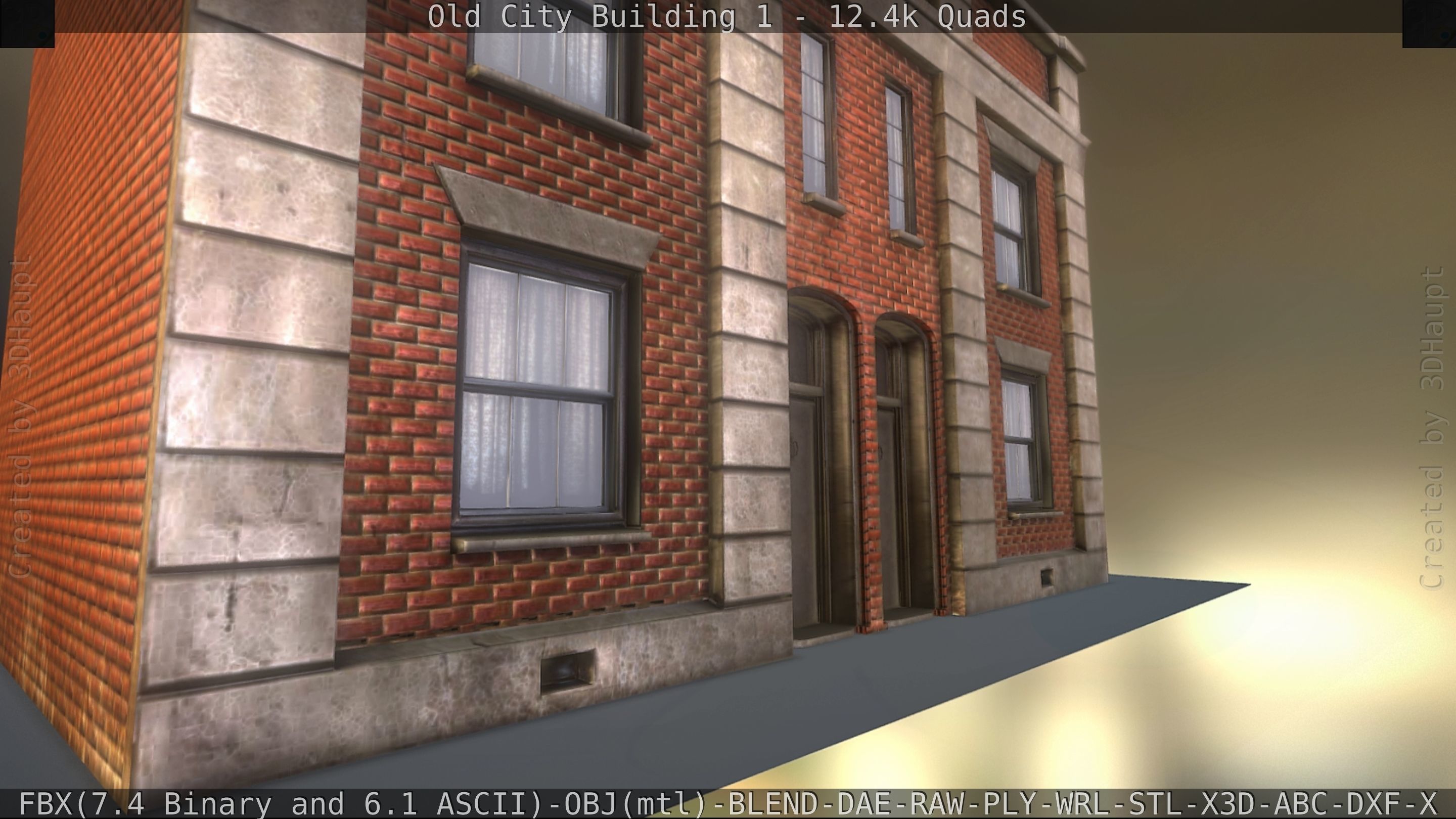 Old City Building 1 Low-poly 3D model_54