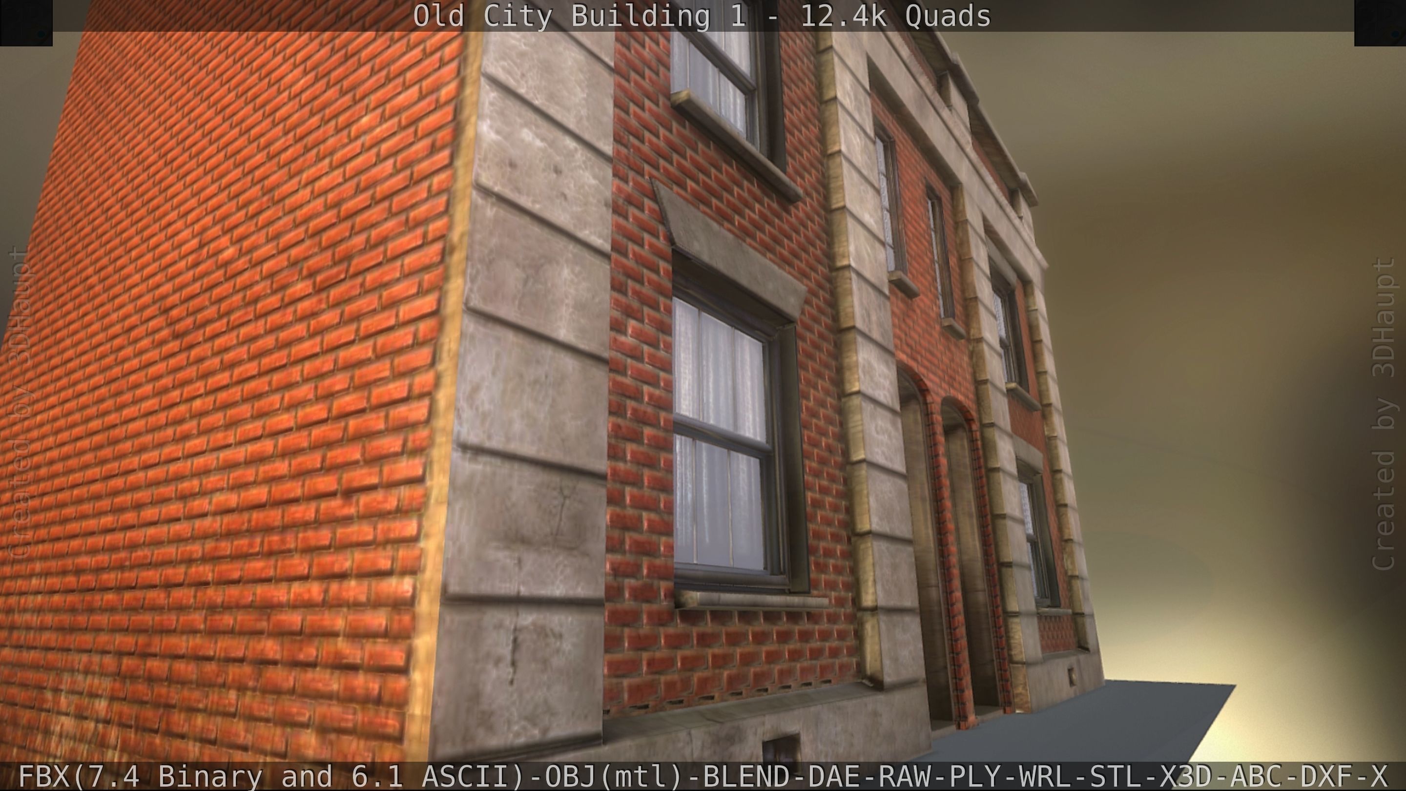 Old City Building 1 Low-poly 3D model_206