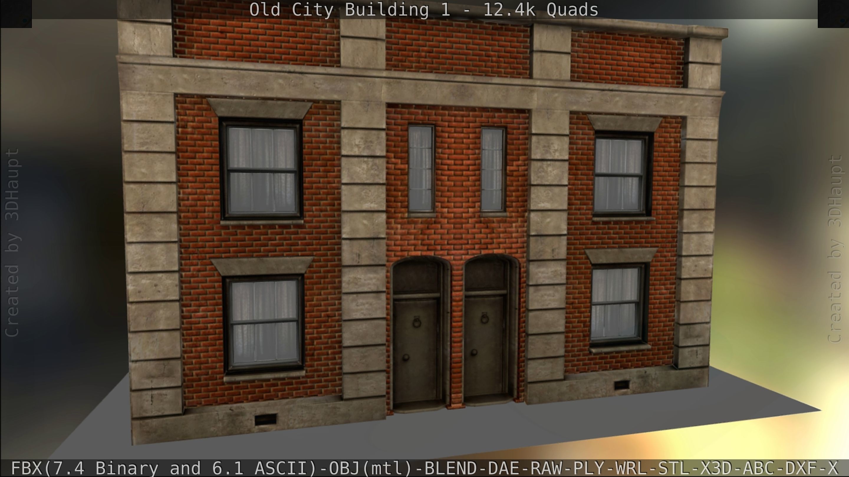 Old City Building 1 Low-poly 3D model_114