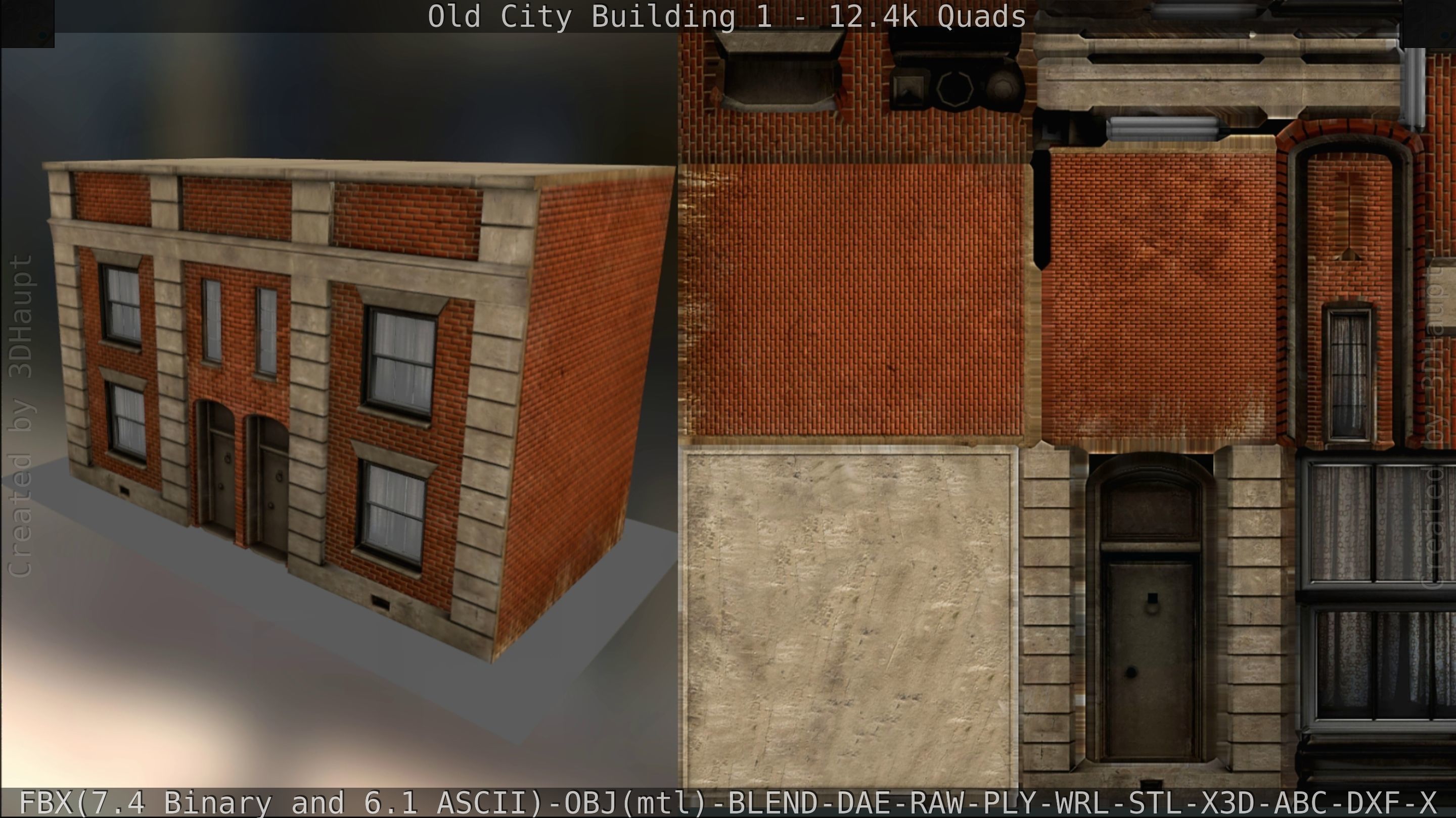 Old City Building 1 Low-poly 3D model_130