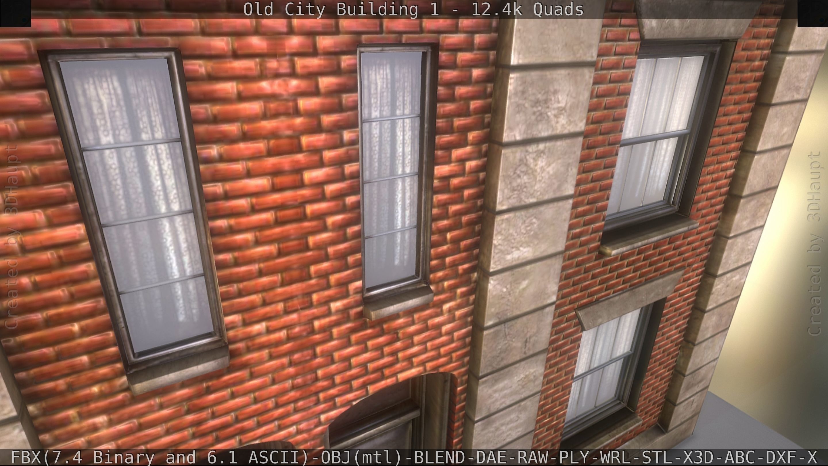 Old City Building 1 Low-poly 3D model_30