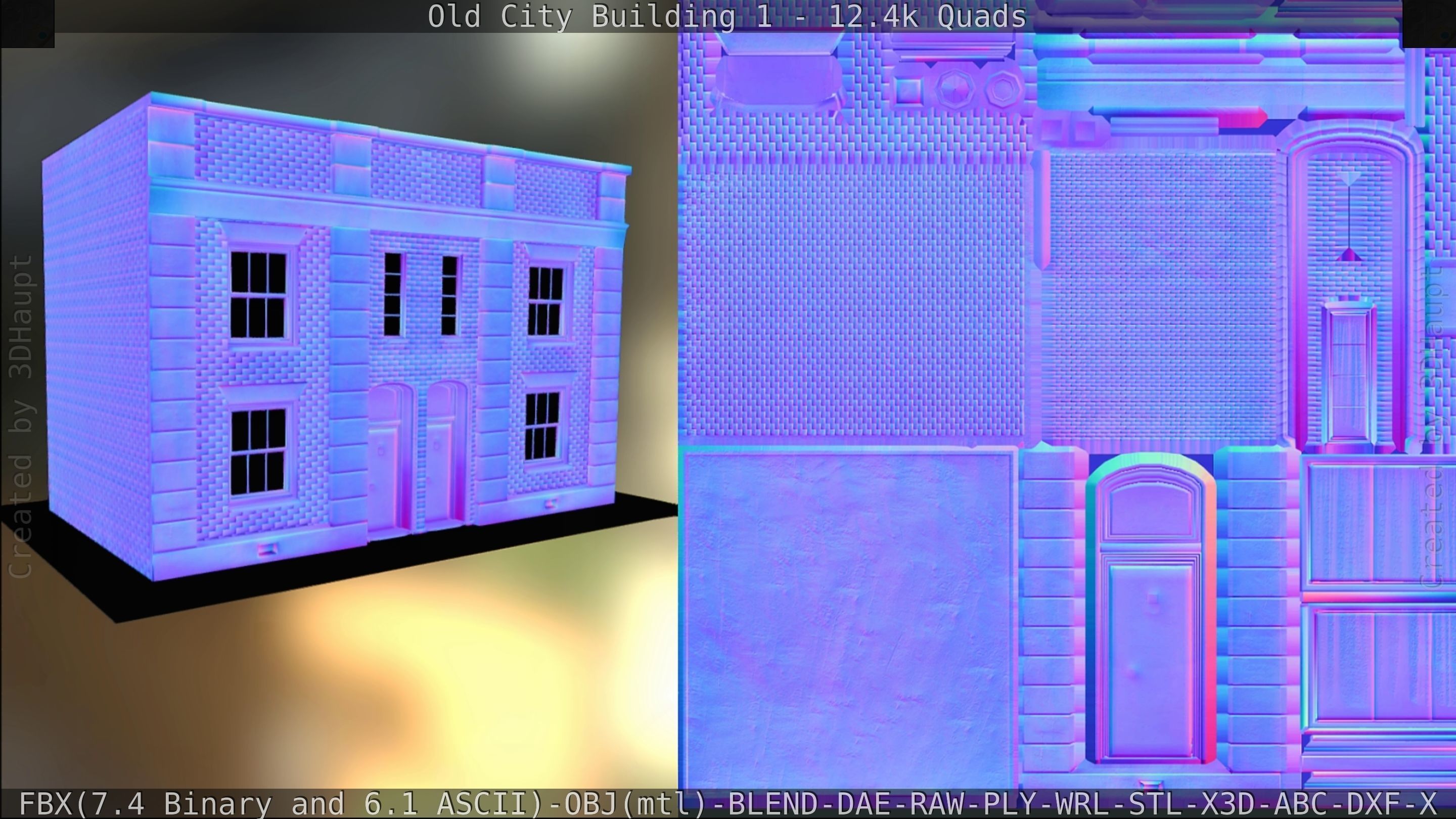 Old City Building 1 Low-poly 3D model_162